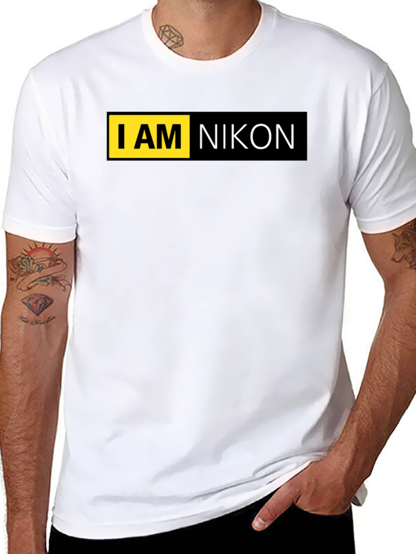 I AM NIKON Black Graphic T-Shirt
