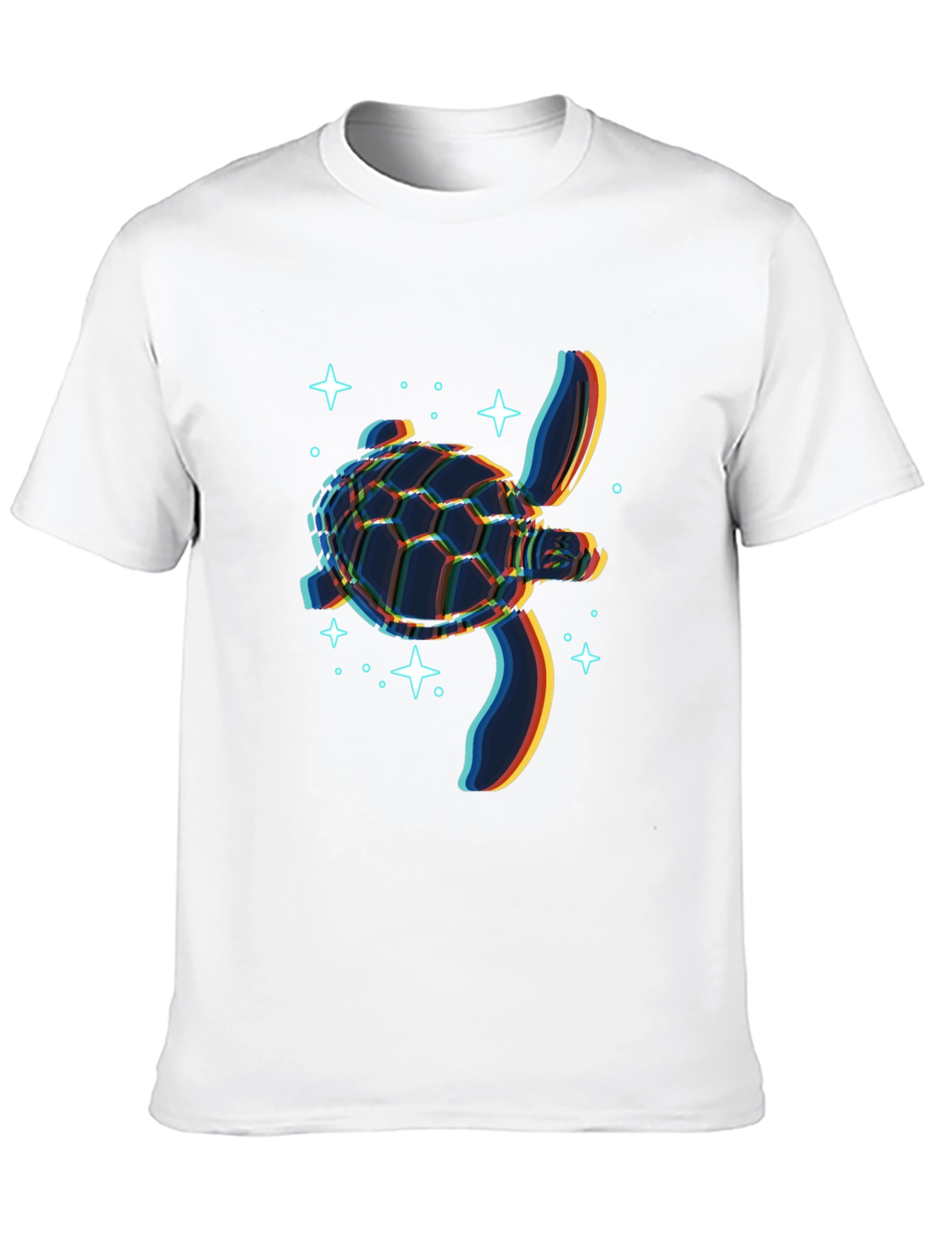 Glitch Turtle Black T-Shirt