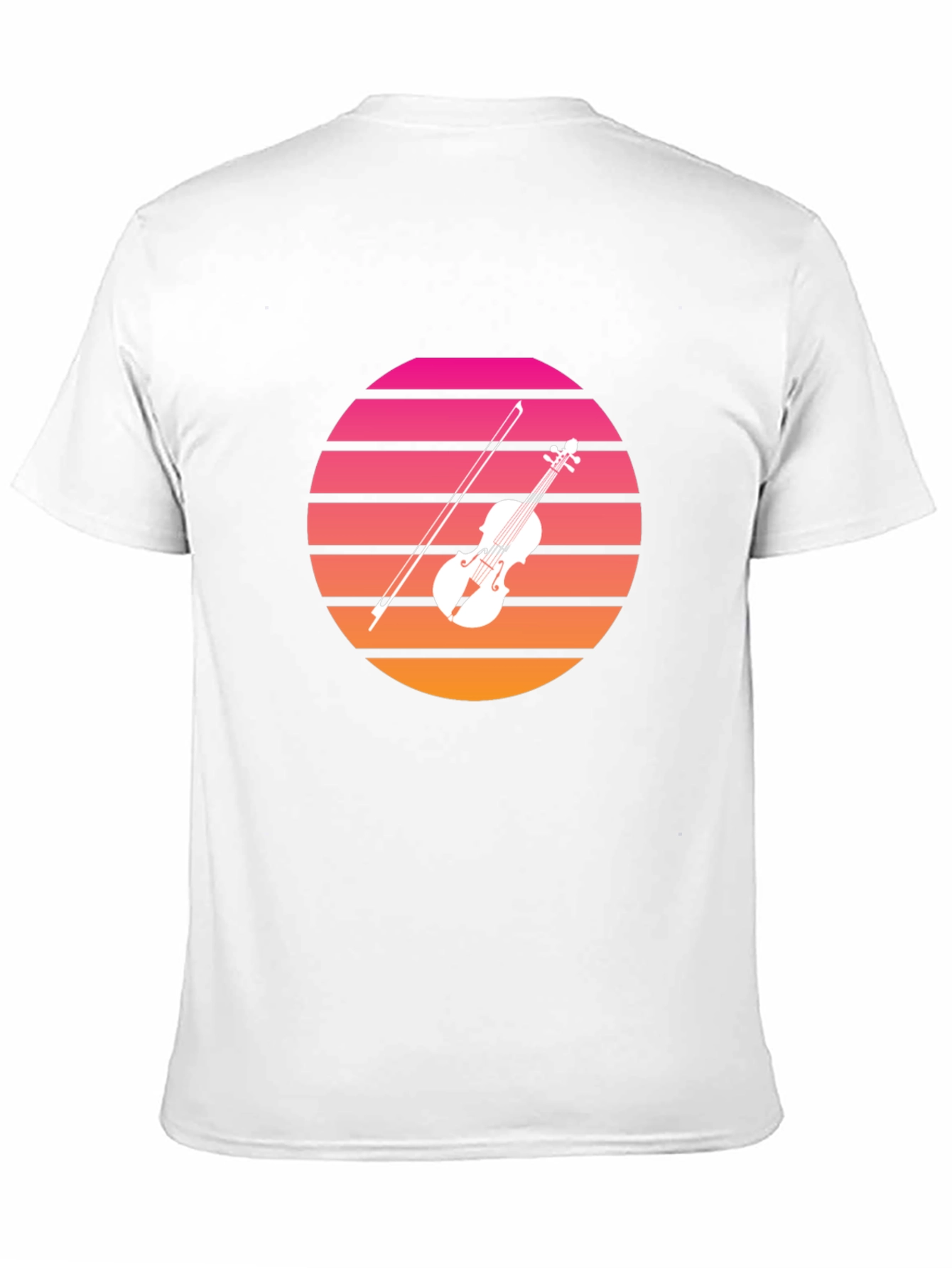 Retro Sunset Violin Graphic T-Shirt