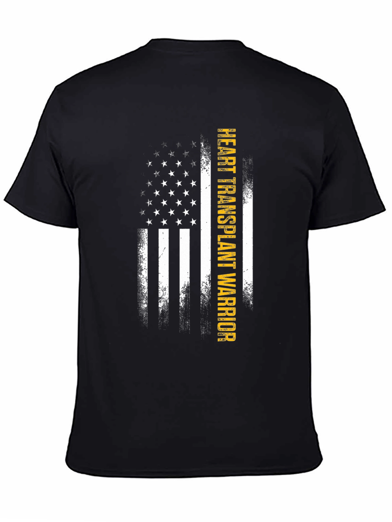 Heart Transplant Warrior US Flag T-Shirt