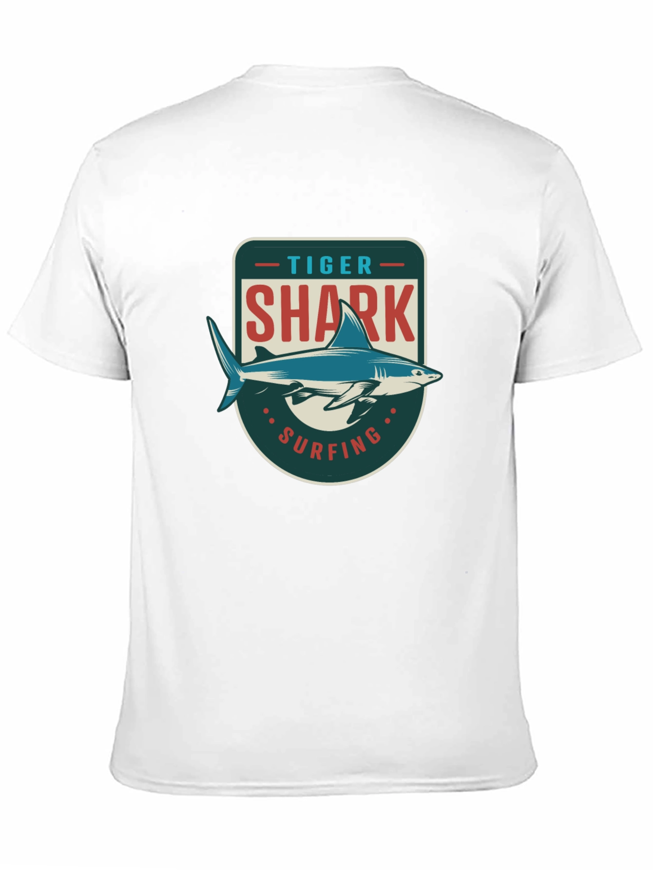 Tiger Shark Surfing Graphic T-Shirt