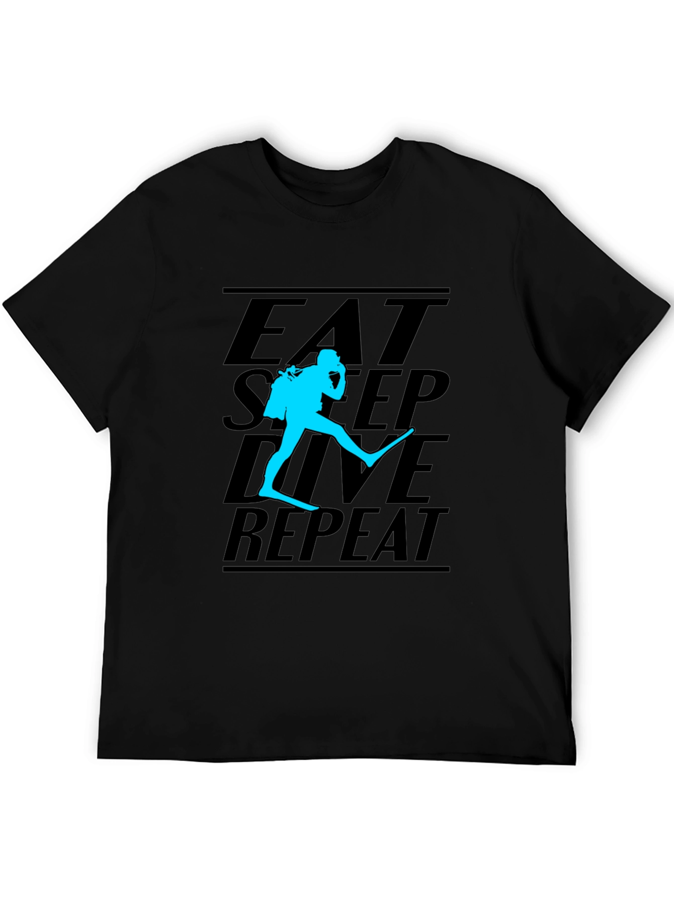 Eat Sleep Dive Repeat Black T-Shirt