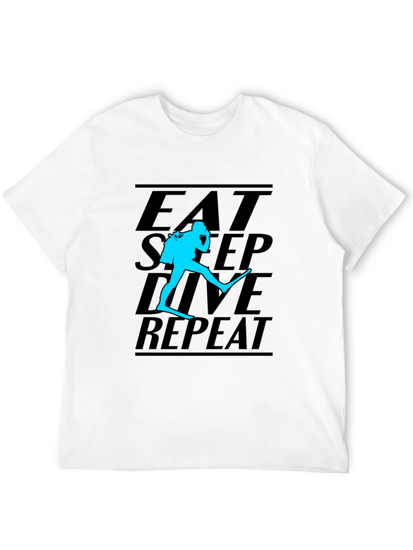 Eat Sleep Dive Repeat Black T-Shirt