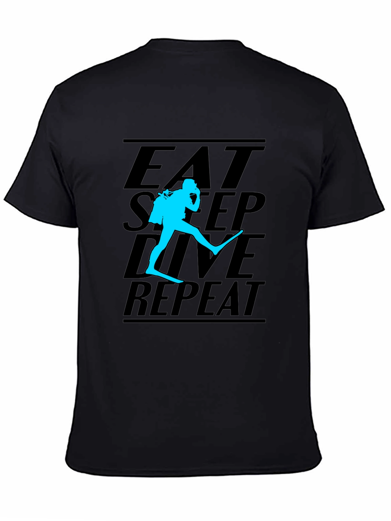 Eat Sleep Dive Repeat Black T-Shirt