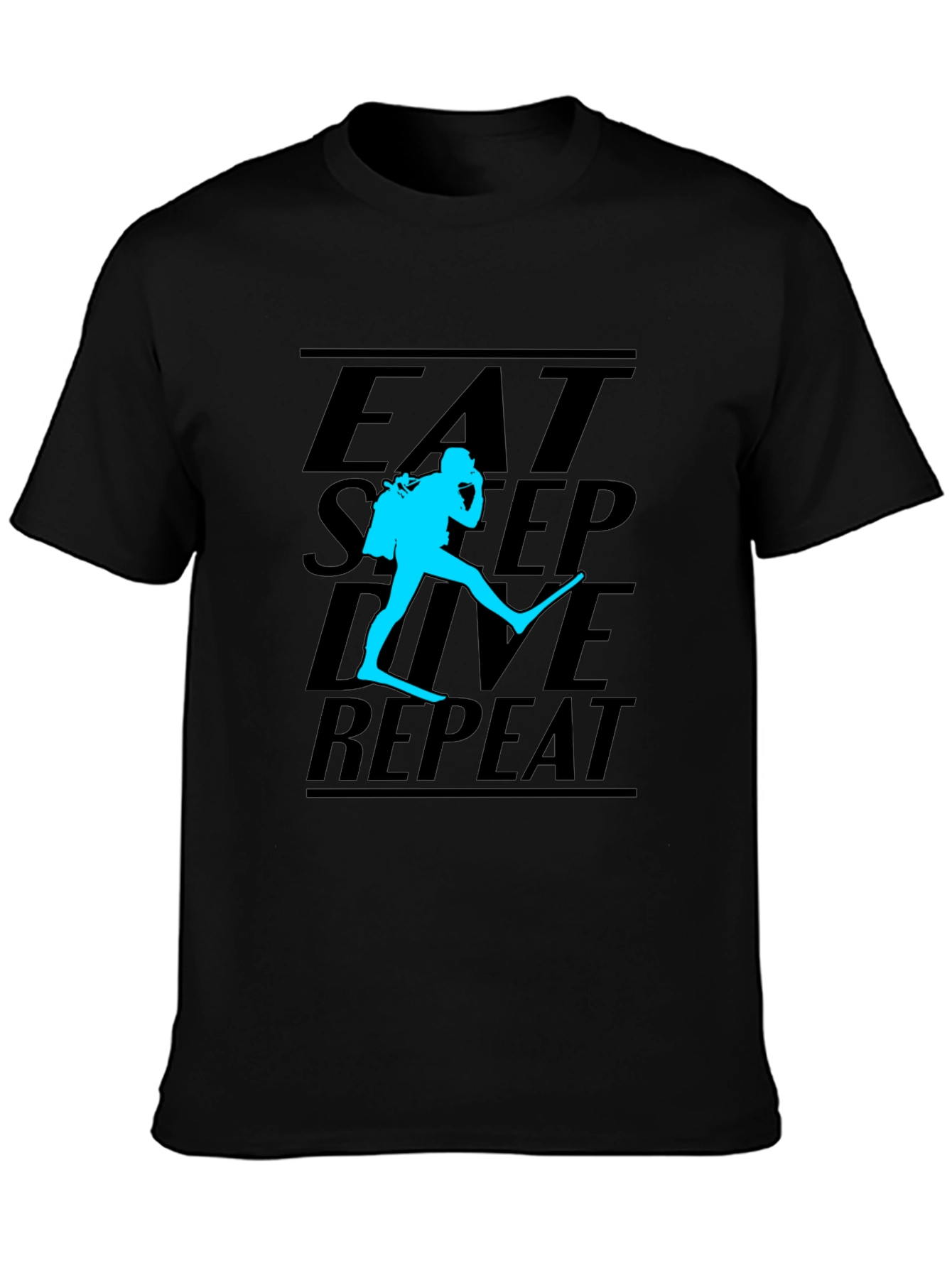 Eat Sleep Dive Repeat Black T-Shirt