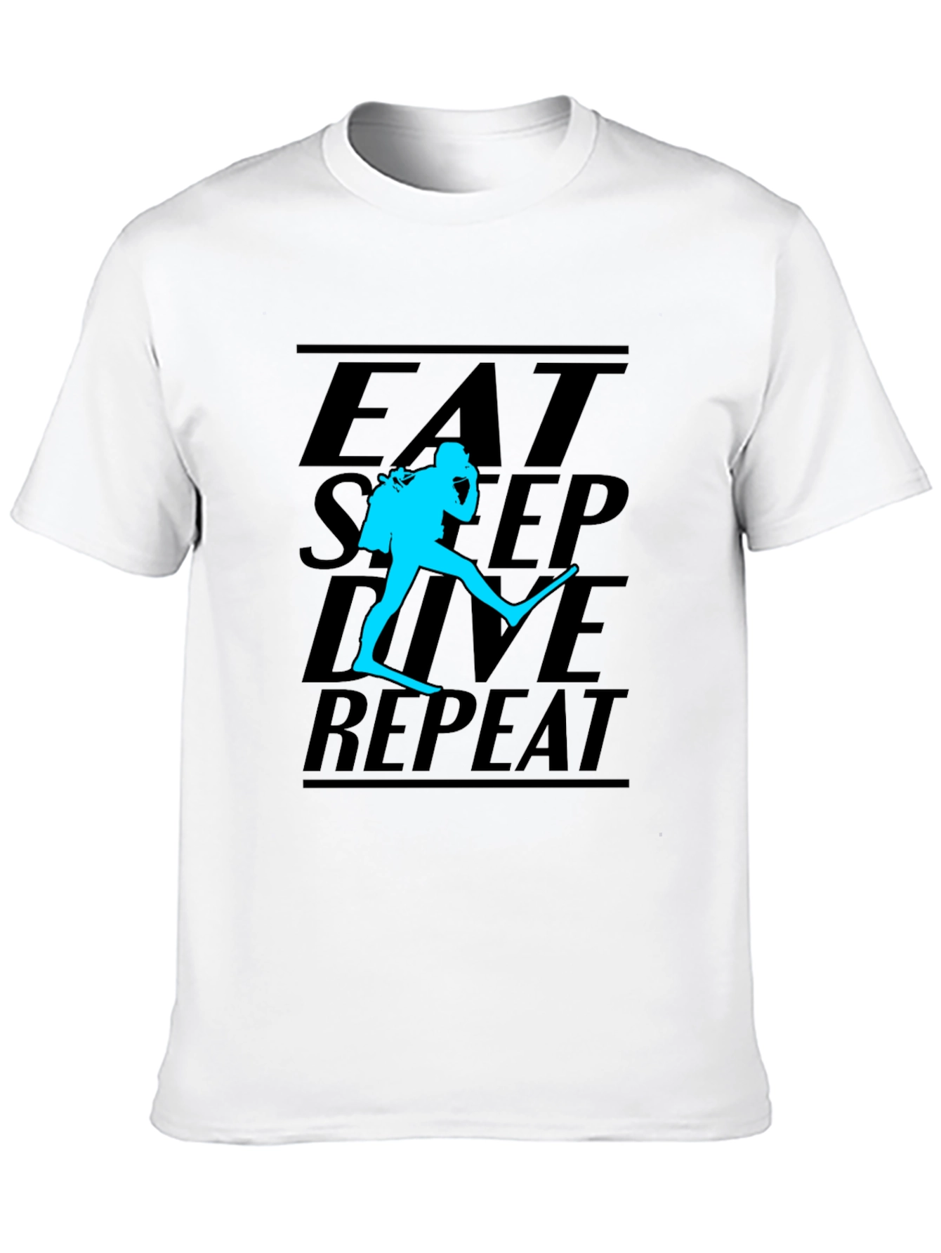 Eat Sleep Dive Repeat Black T-Shirt