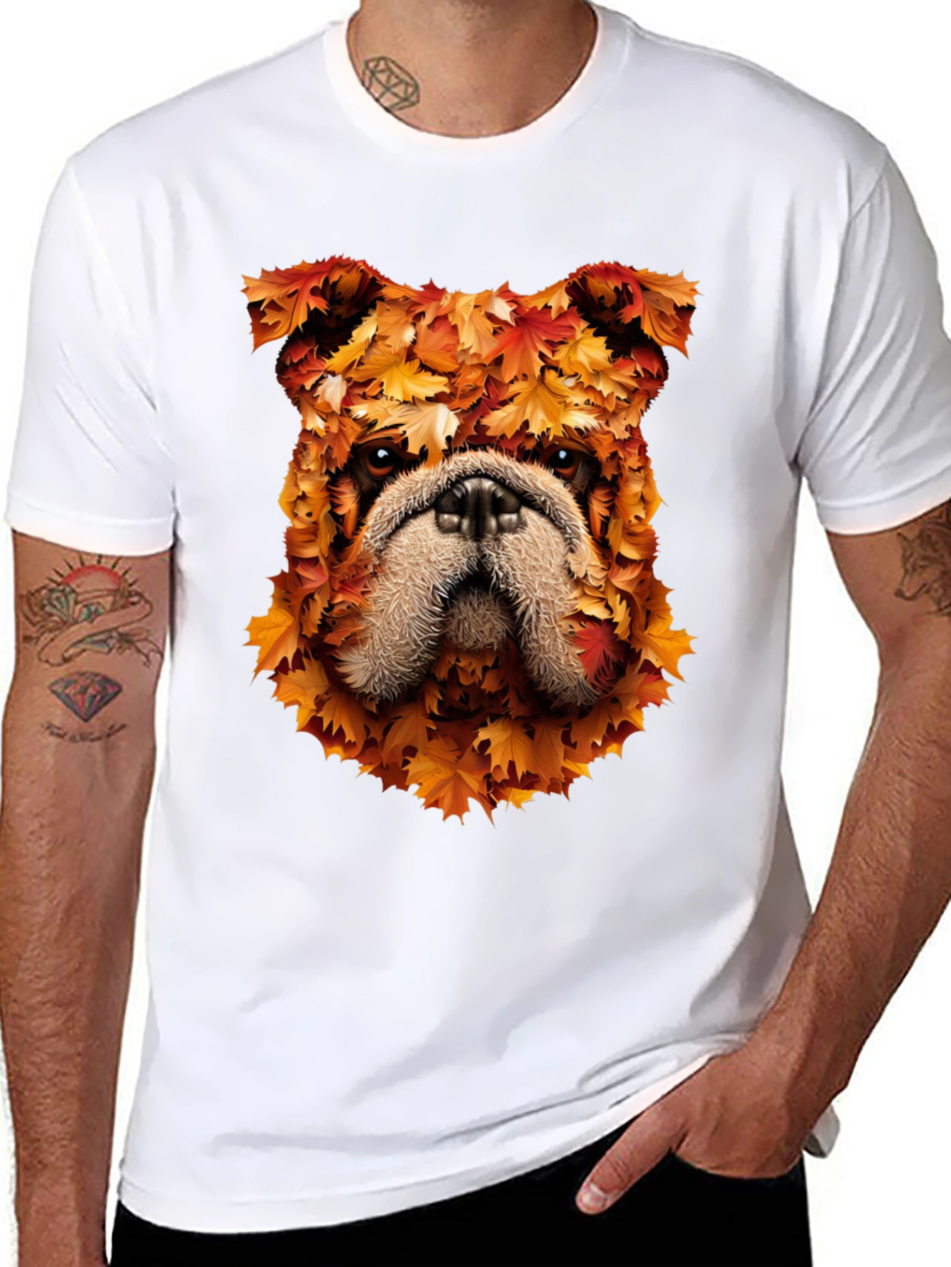 Autumn Bulldog Graphic Tee