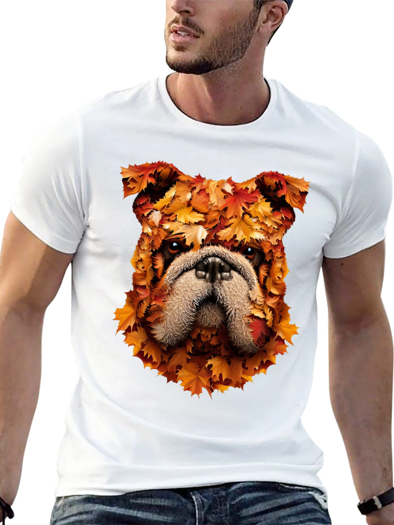 Autumn Bulldog Graphic Tee