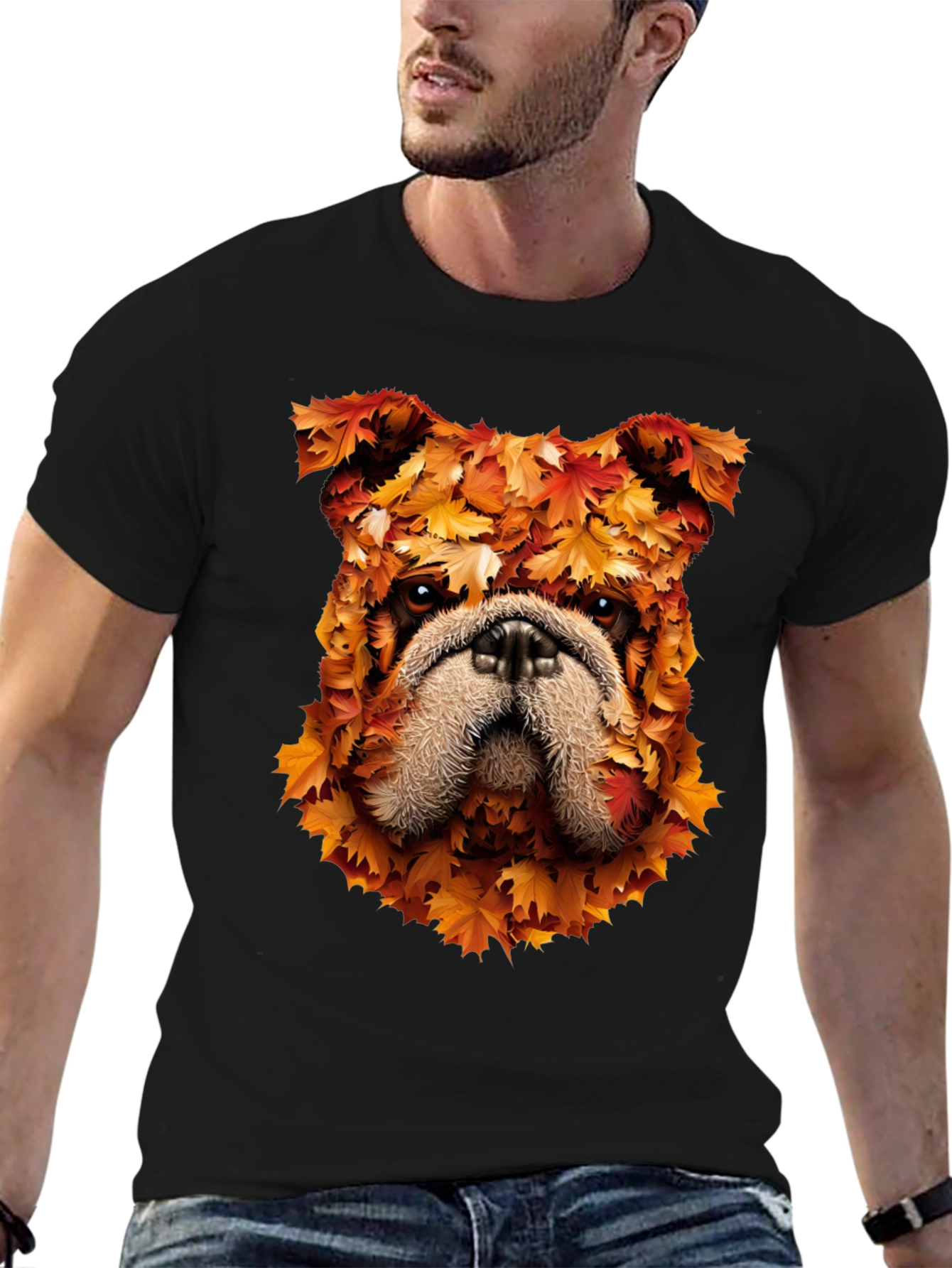 Autumn Bulldog Graphic Tee