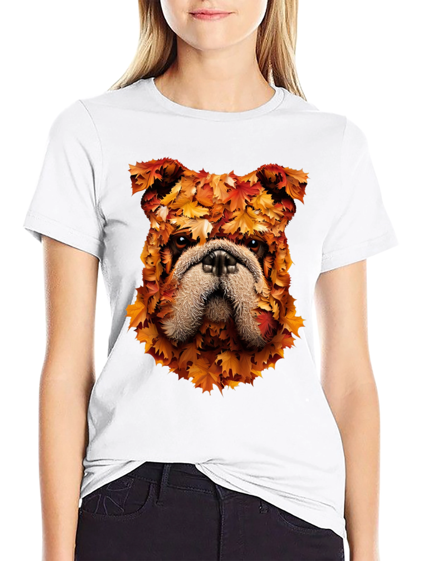 Autumn Bulldog Graphic Tee