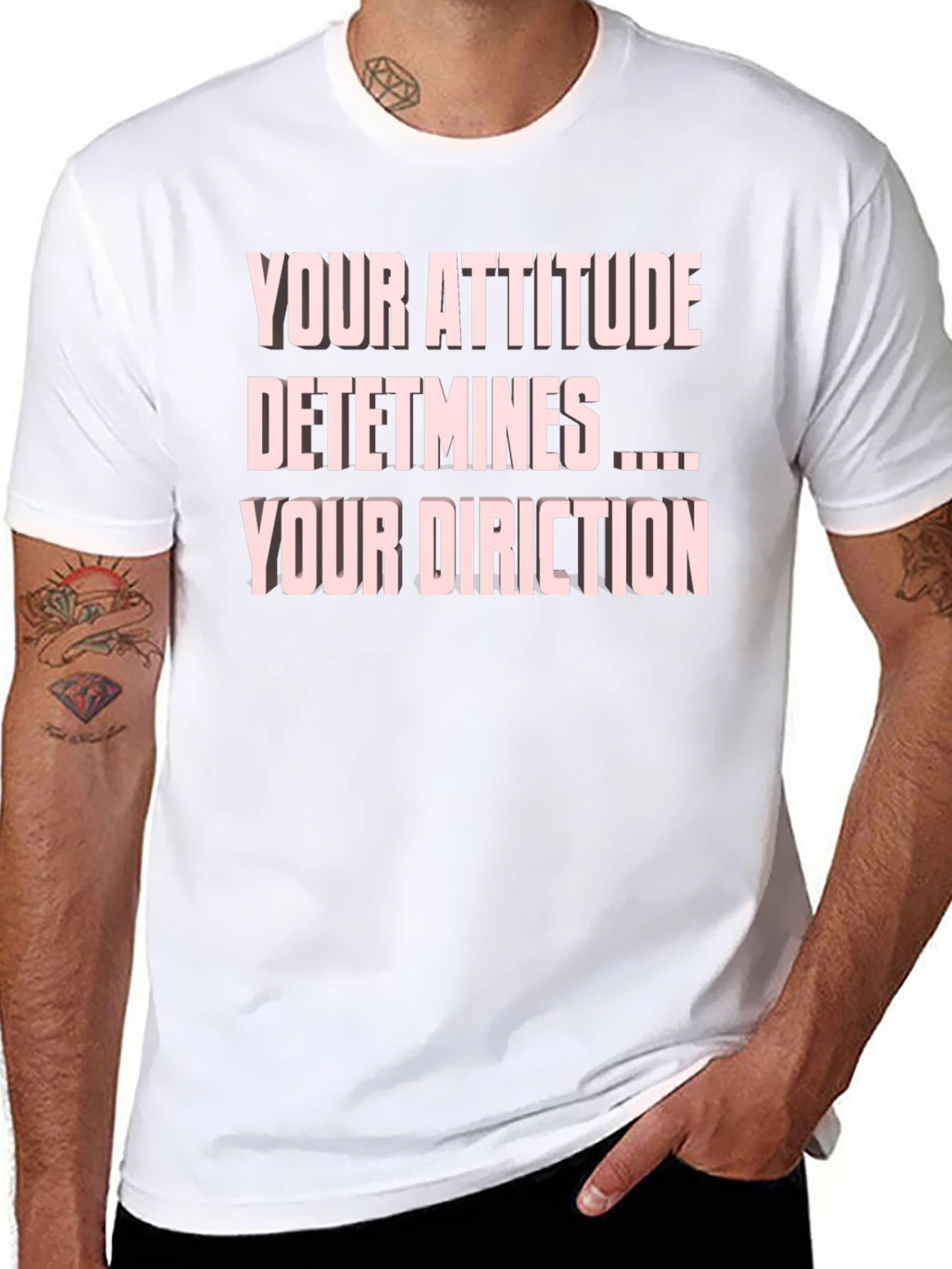 Attitude Determines Direction Black T-Shirt