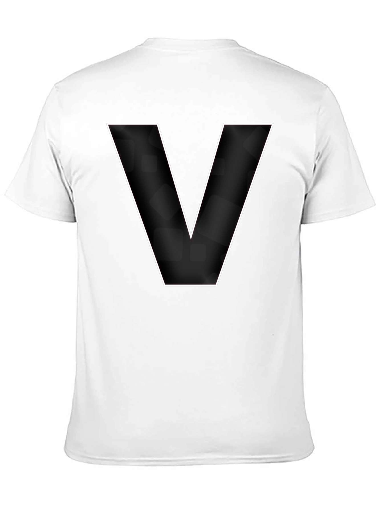 Bold Letter V Black Graphic T-Shirt
