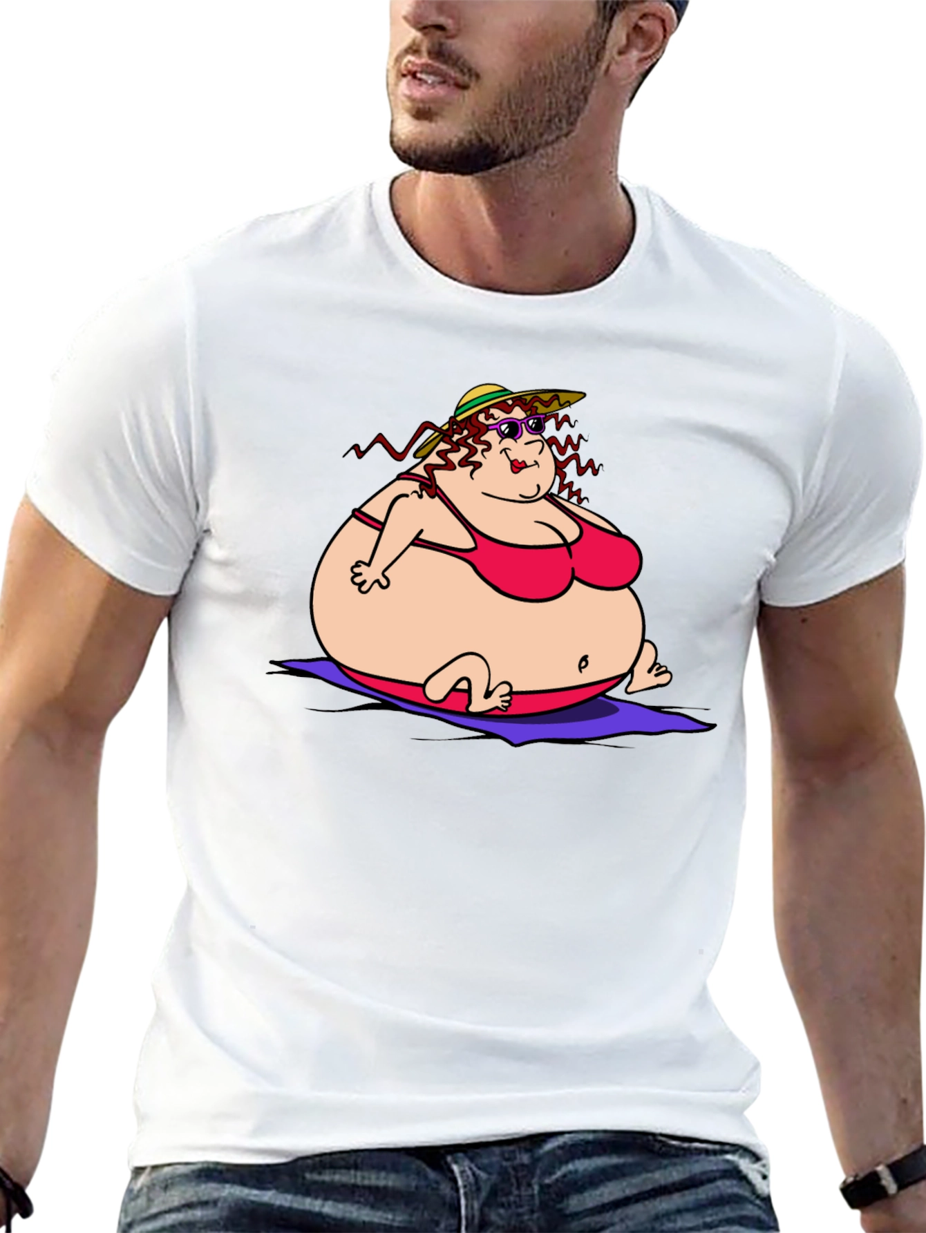 Humorous Cartoon Lady T-Shirt