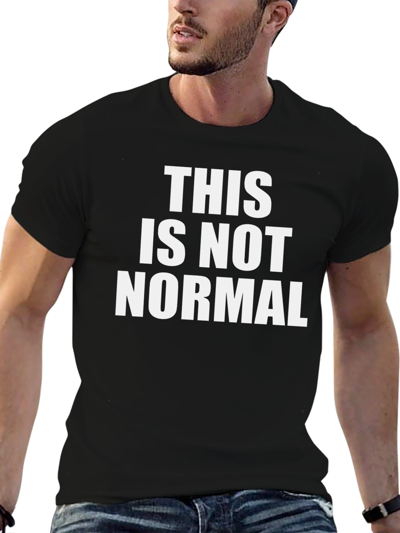 This Is Not Normal Graphic Tee - Black