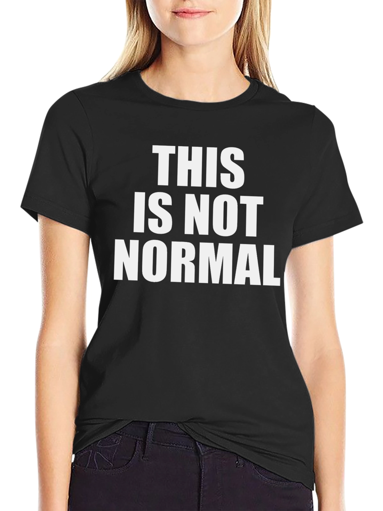 This Is Not Normal Graphic Tee - Black