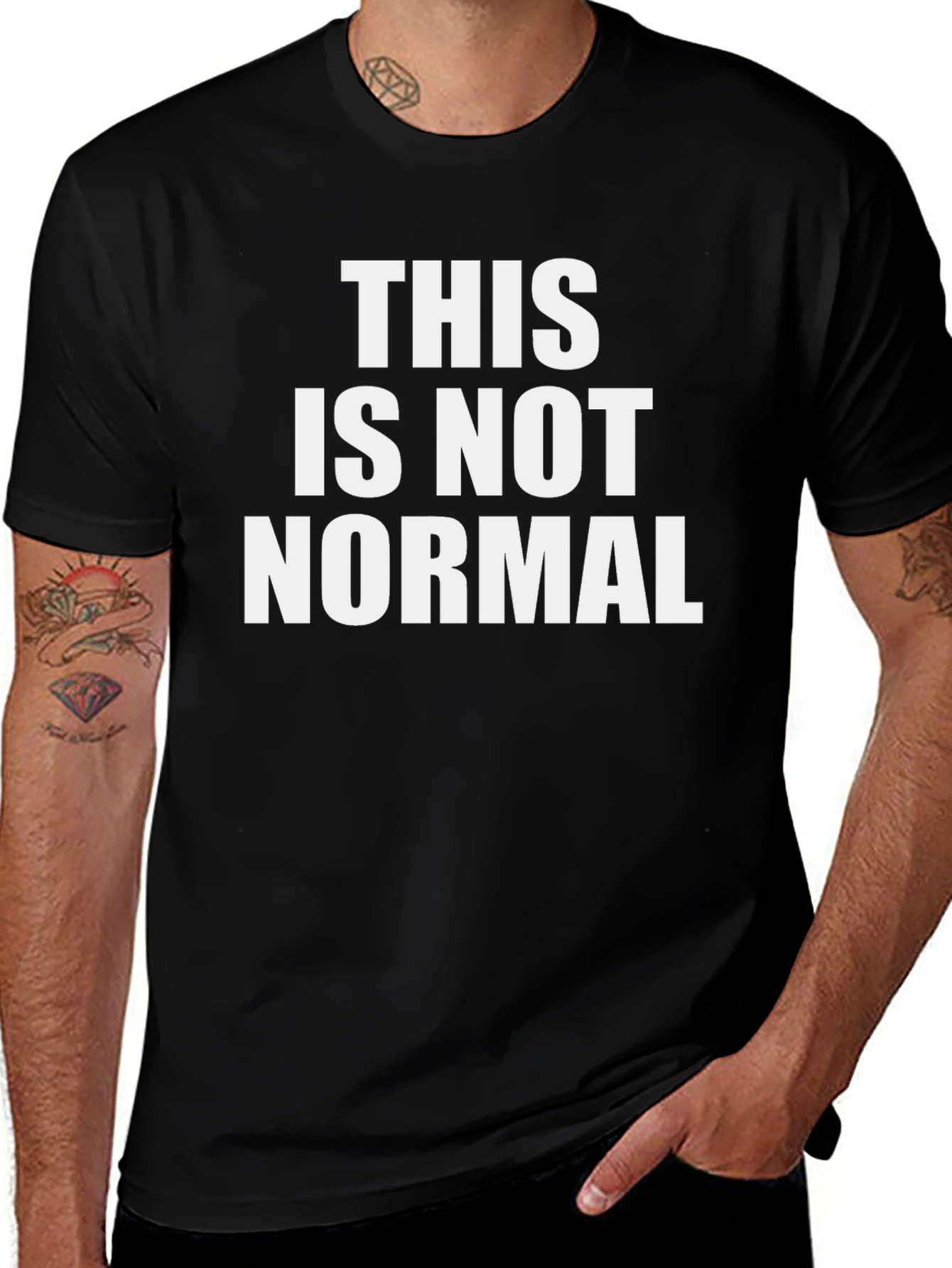 This Is Not Normal Graphic Tee - Black