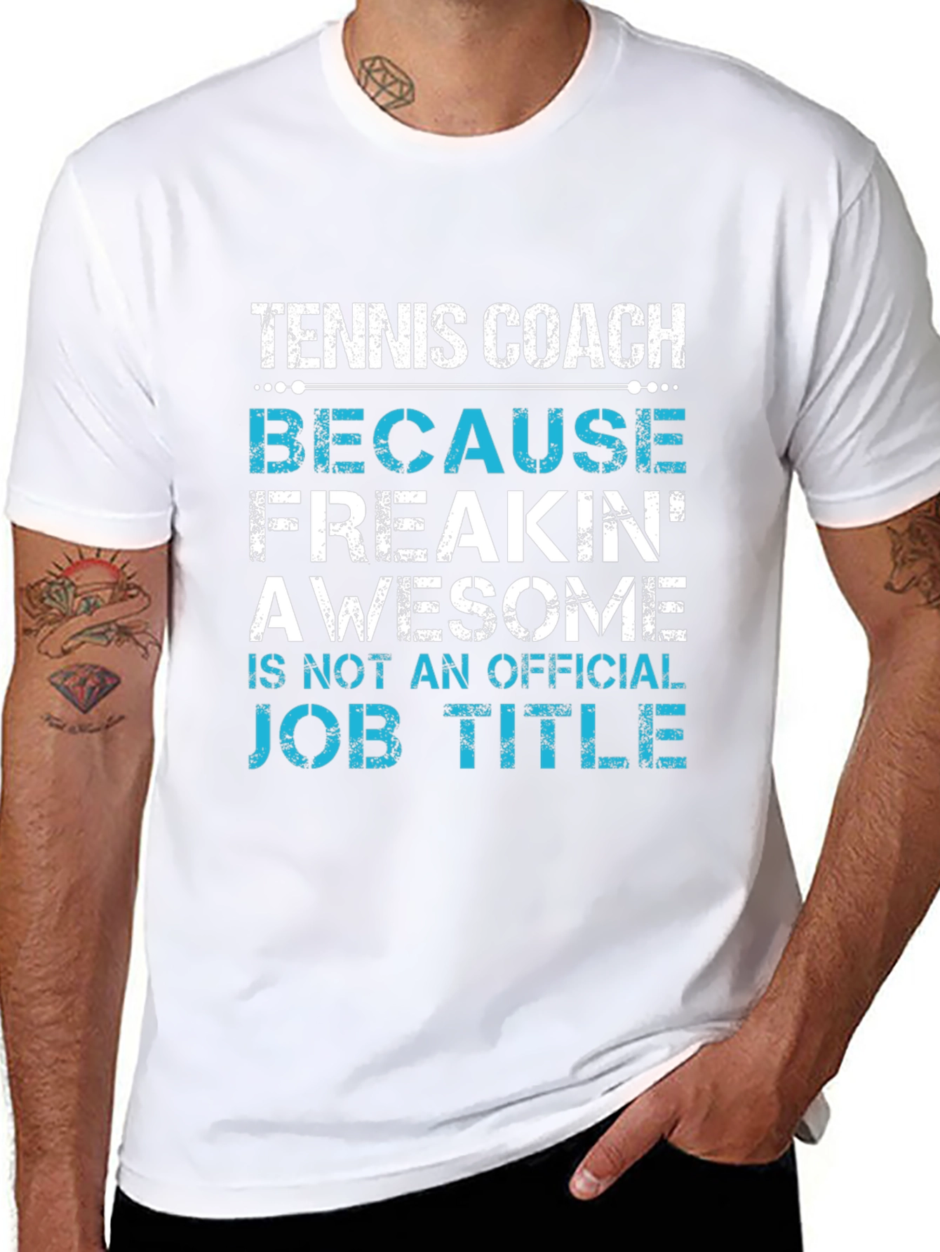 Tennis Coach Awesome Job Title Graphic Tee