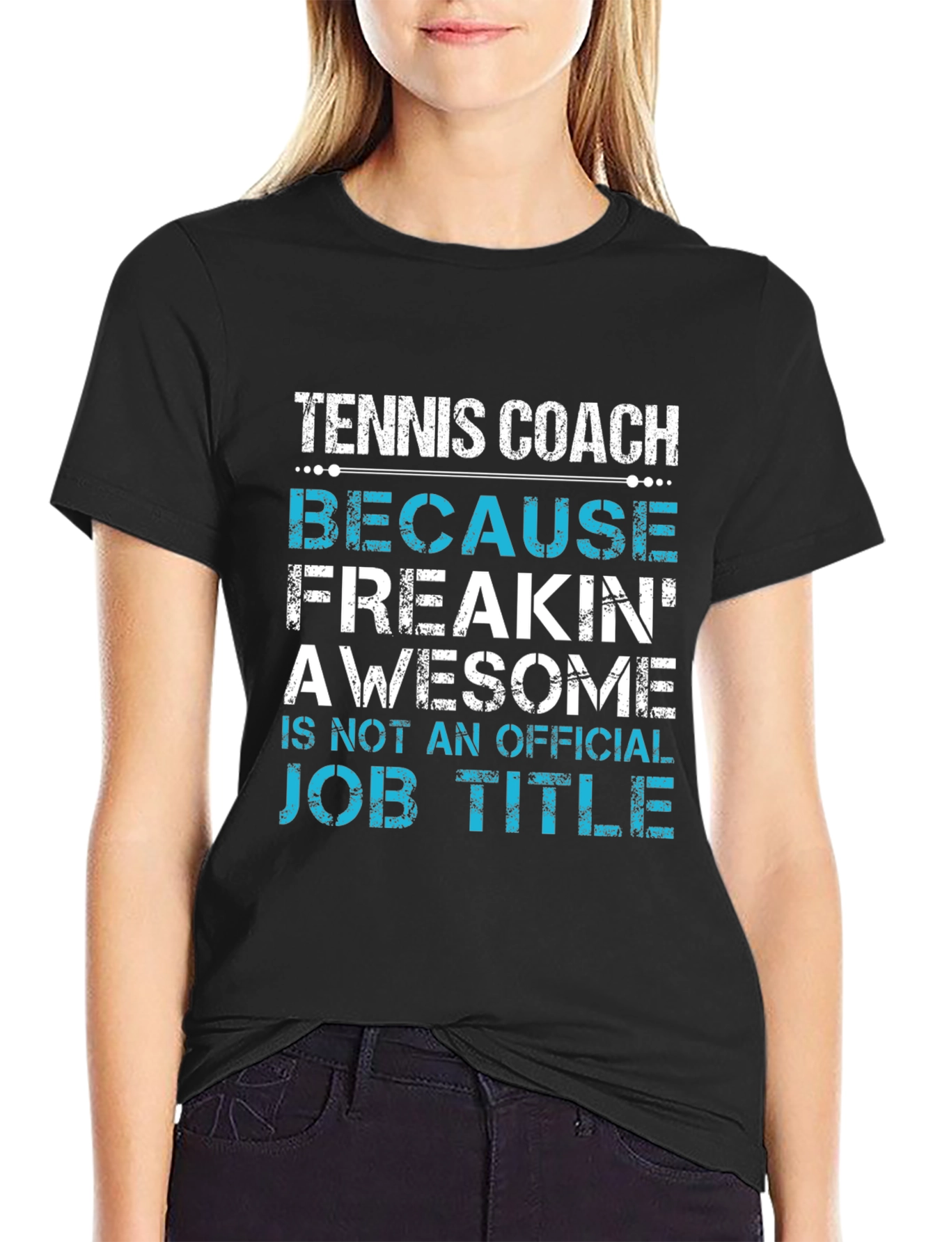 Tennis Coach Awesome Job Title Graphic Tee