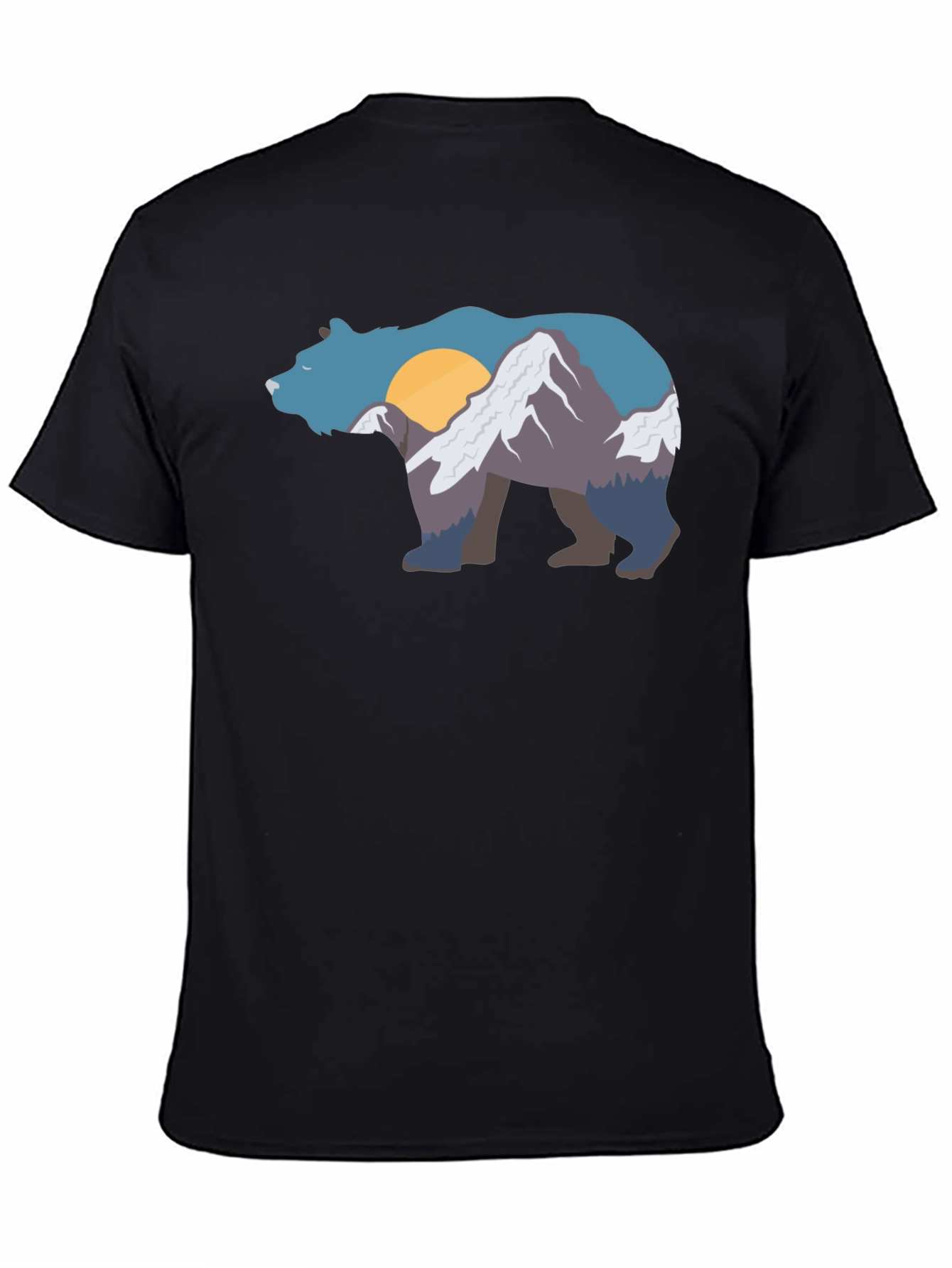 Bear Mountain Graphic Tee - Black Crew Neck