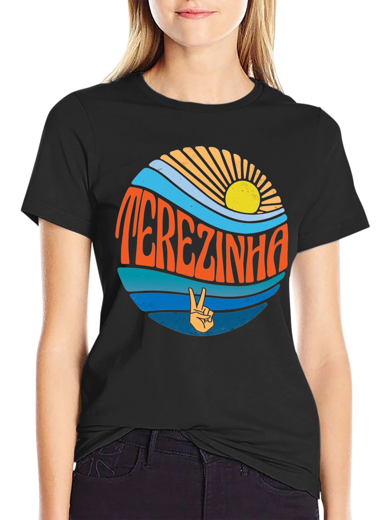Retro TEREZINHA Graphic Tee - Peace Love and Sunshine!