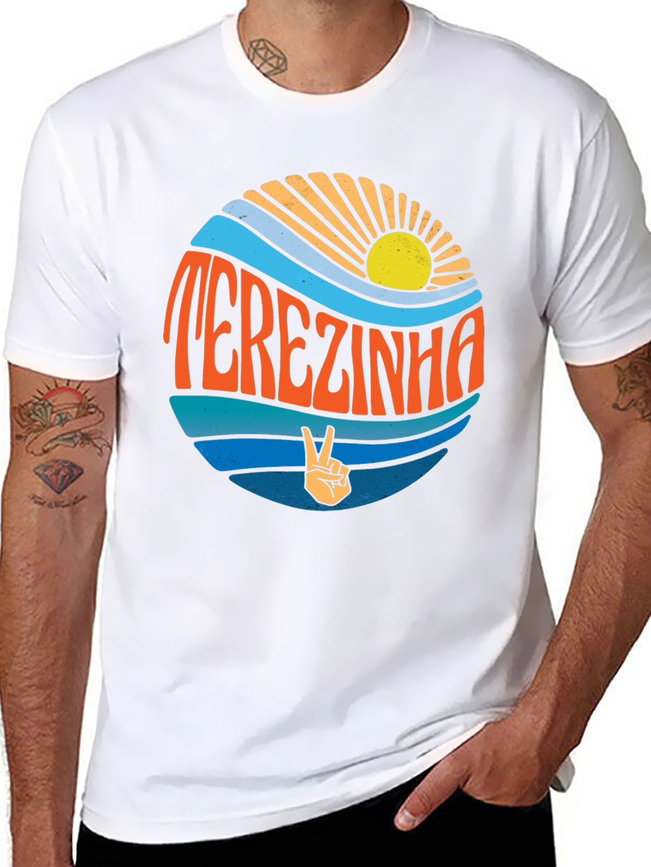Retro TEREZINHA Graphic Tee - Peace Love and Sunshine!