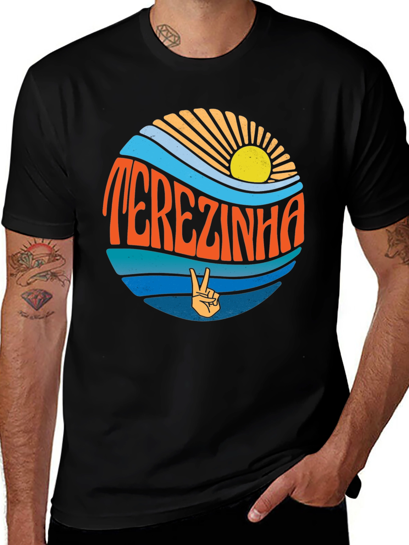 Retro TEREZINHA Graphic Tee - Peace Love and Sunshine!