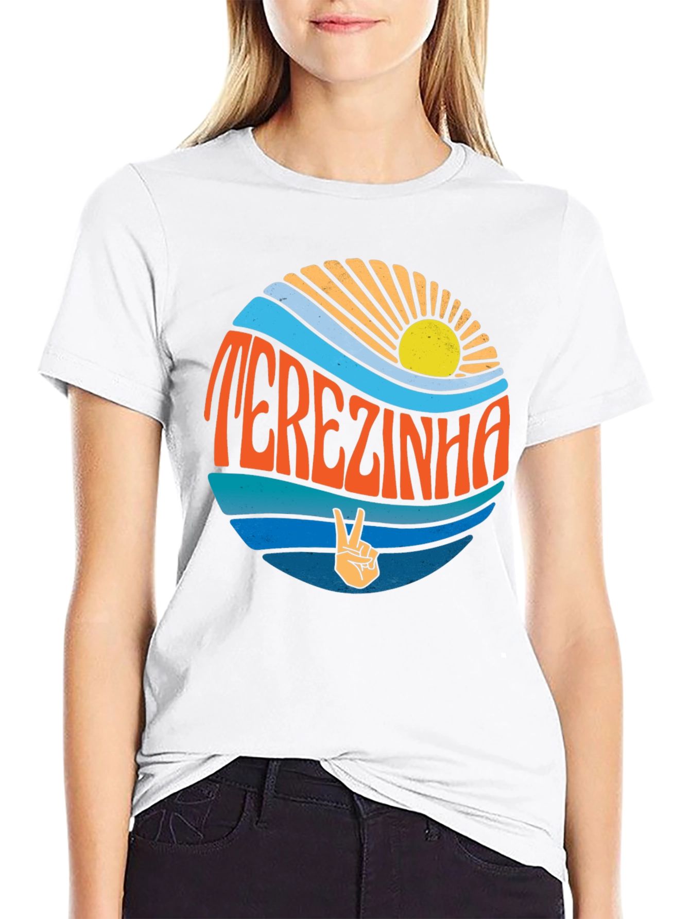 Retro TEREZINHA Graphic Tee - Peace Love and Sunshine!