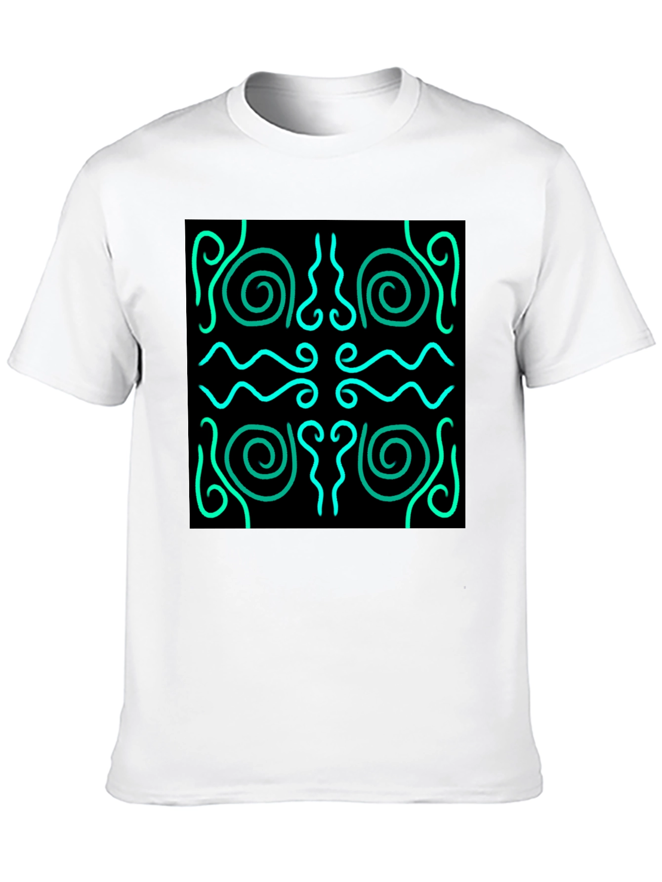 Stylish Black T-Shirt with Abstract Graphic Design