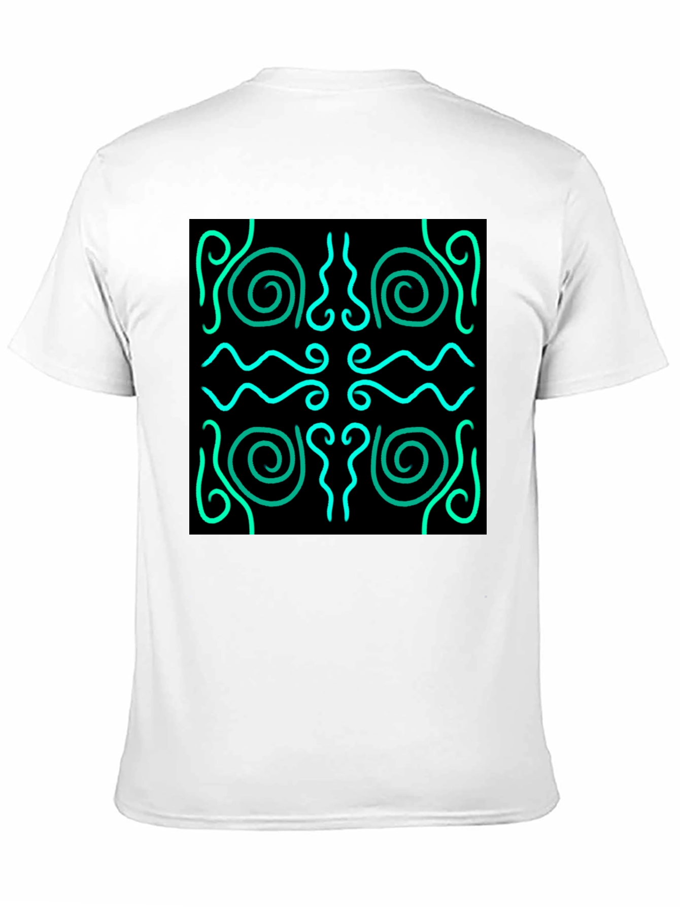Stylish Black T-Shirt with Abstract Graphic Design