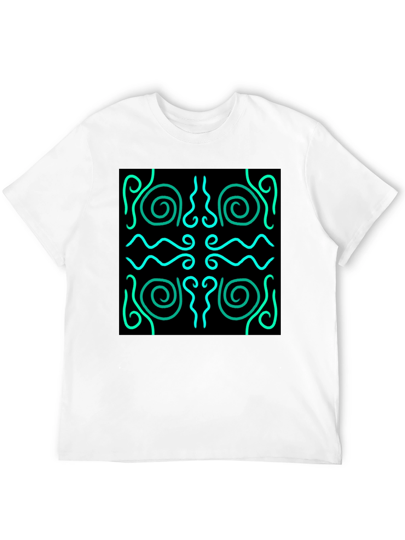 Stylish Black T-Shirt with Abstract Graphic Design