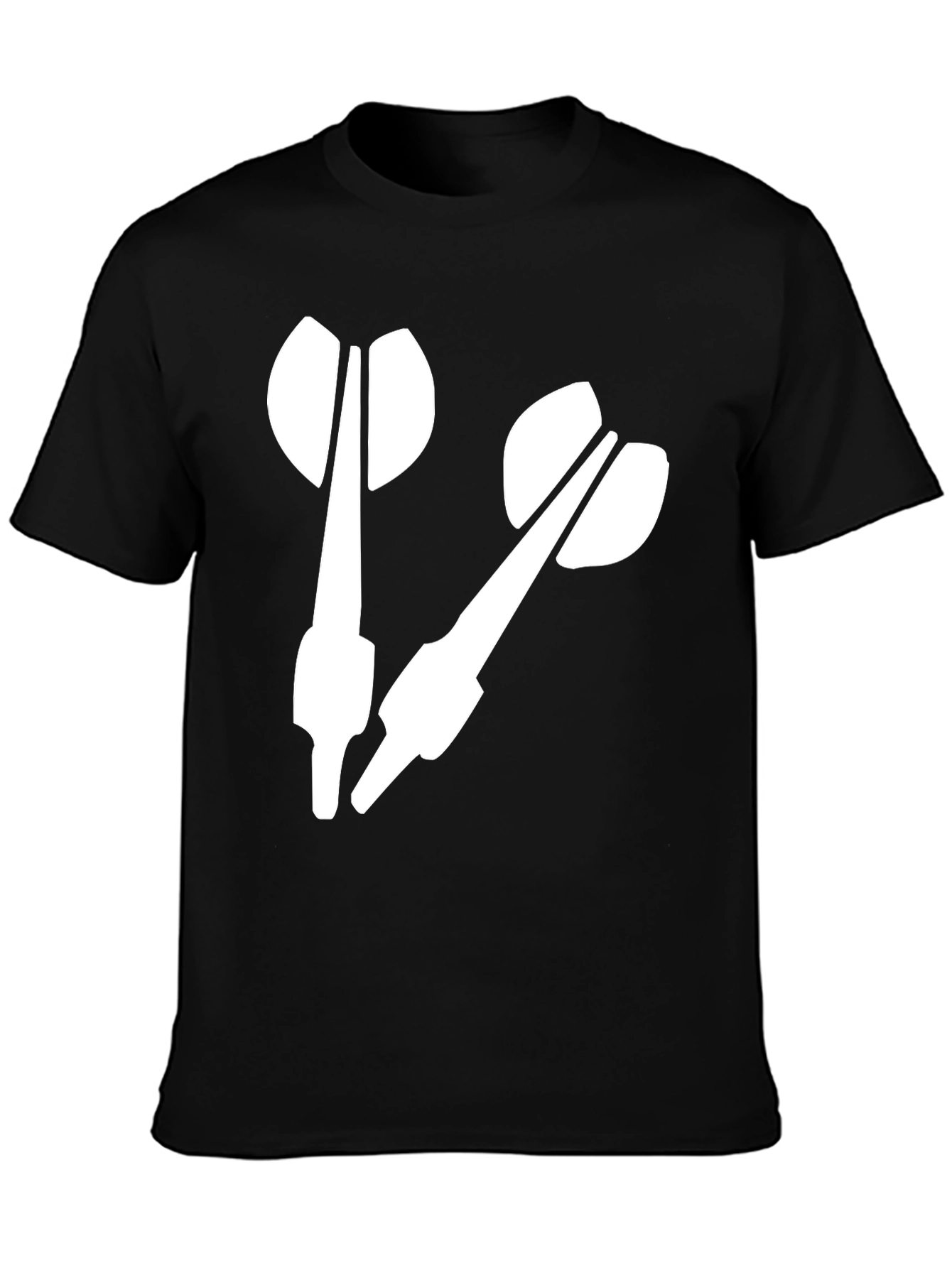 Darts Graphic Tee - Black Cotton Casual T-Shirt