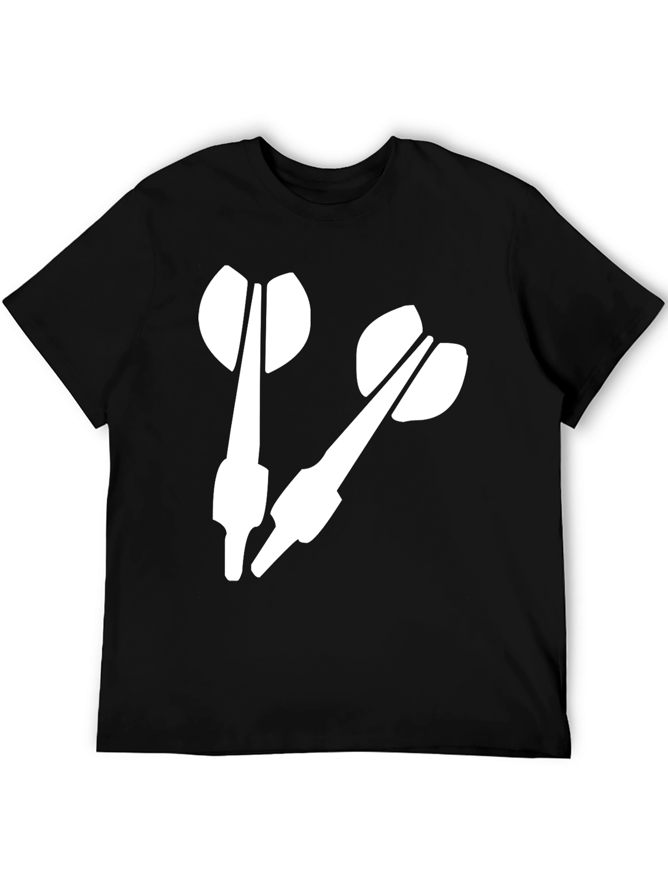 Darts Graphic Tee - Black Cotton Casual T-Shirt