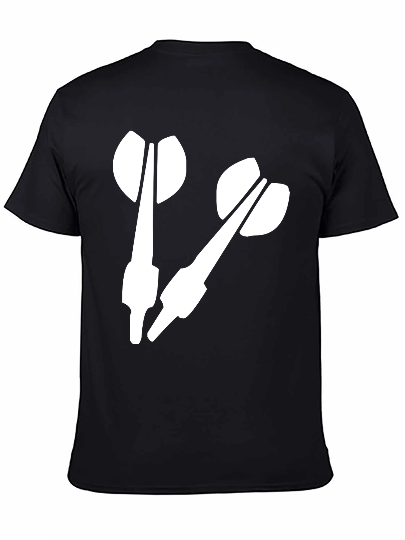 Darts Graphic Tee - Black Cotton Casual T-Shirt