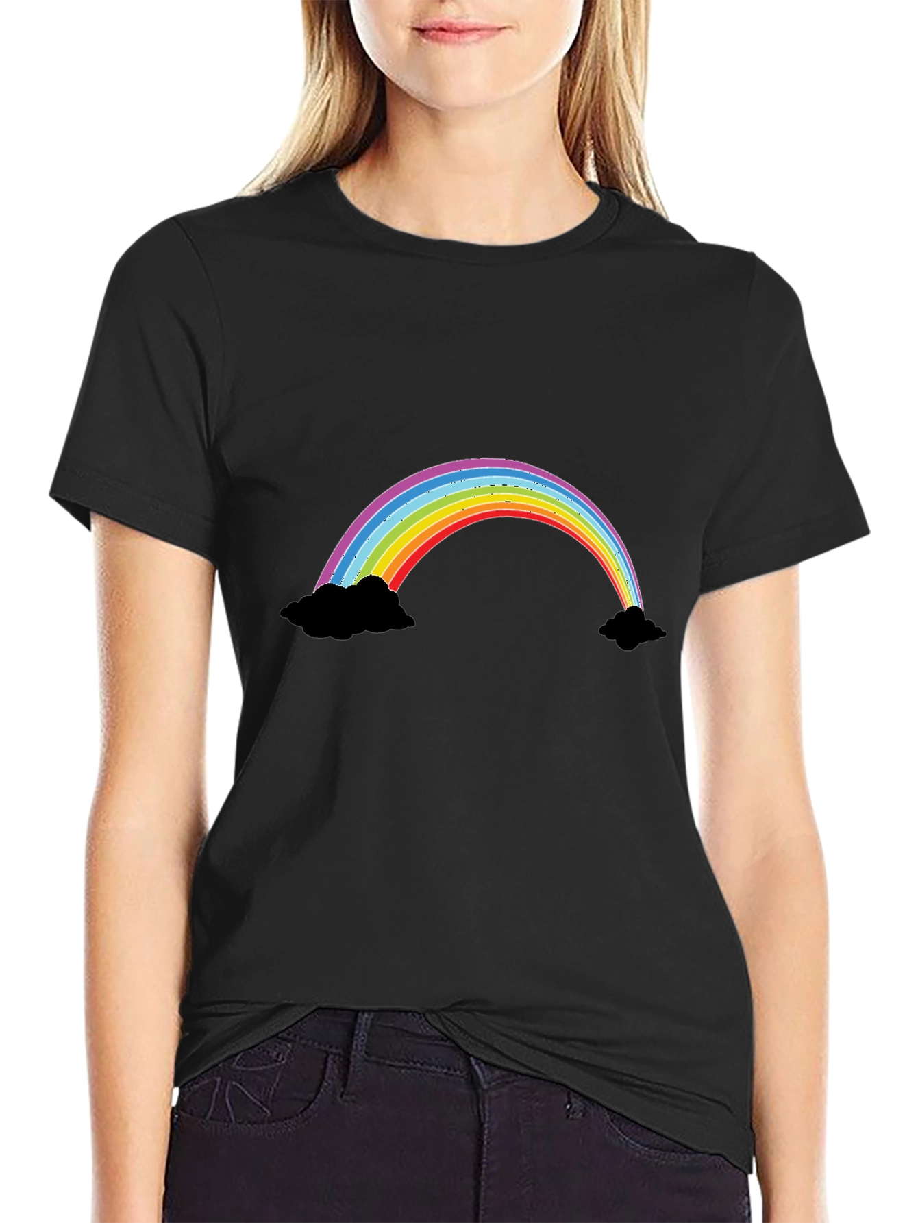Rainbow Graphic Black T-Shirt