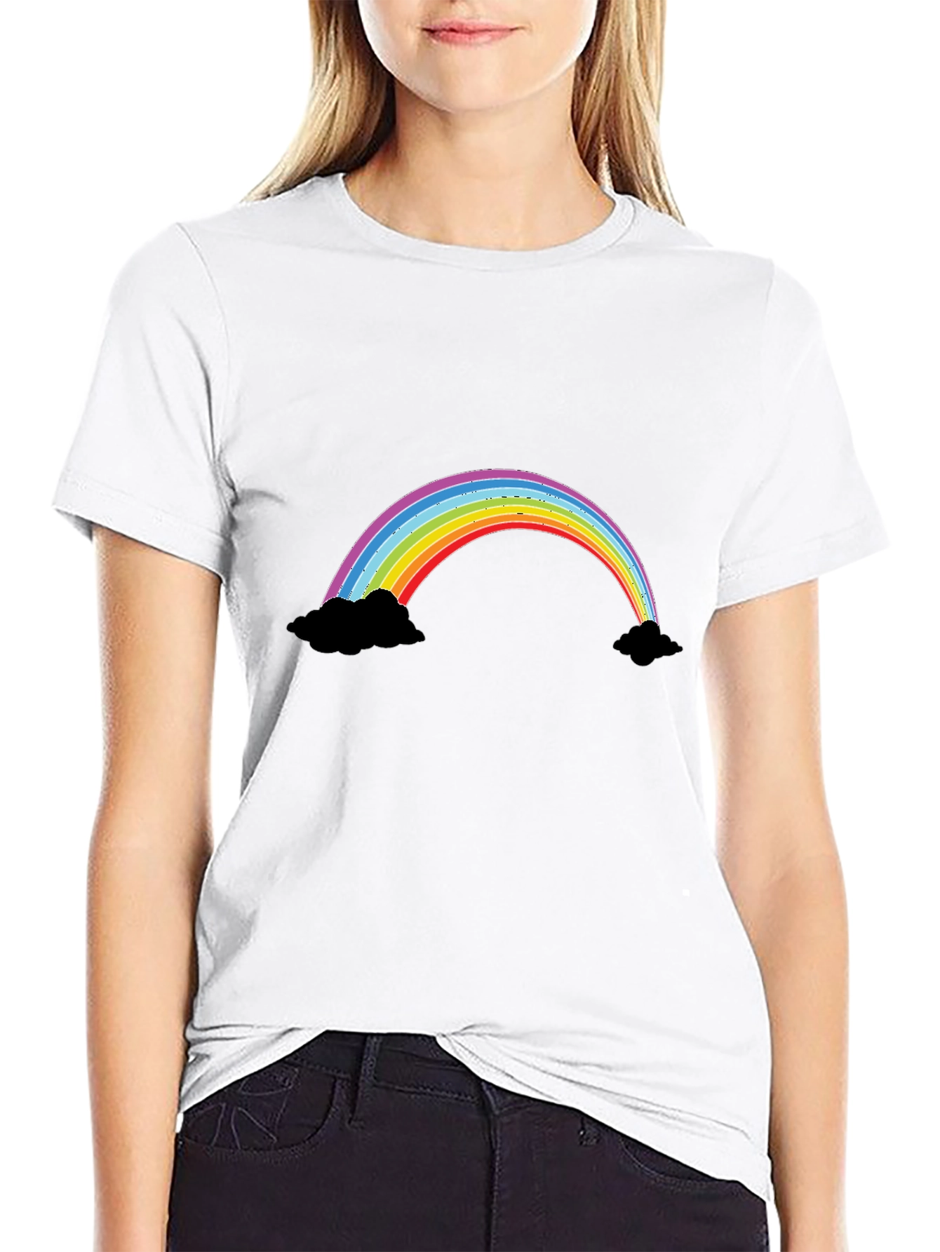 Rainbow Graphic Black T-Shirt