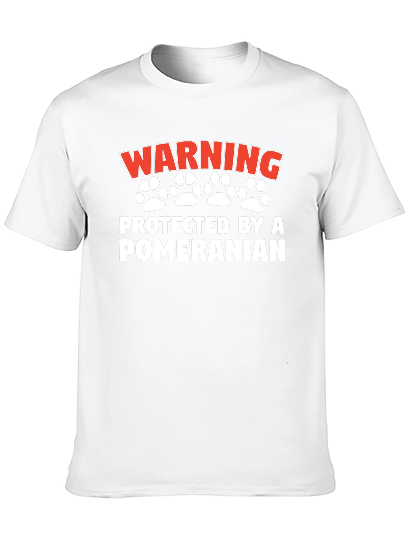 Warning Protected By Pomeranian Graphic Tee
