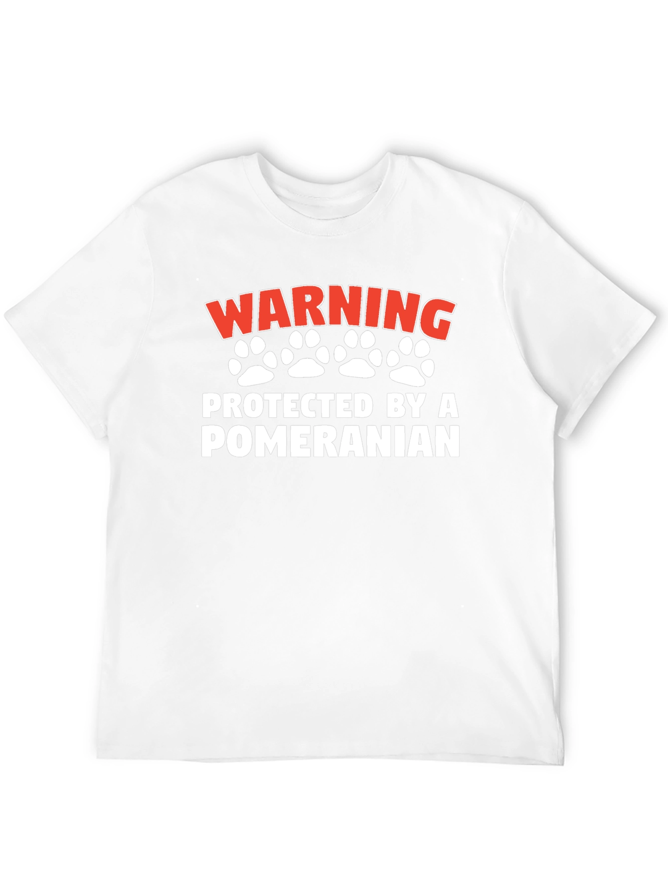 Warning Protected By Pomeranian Graphic Tee