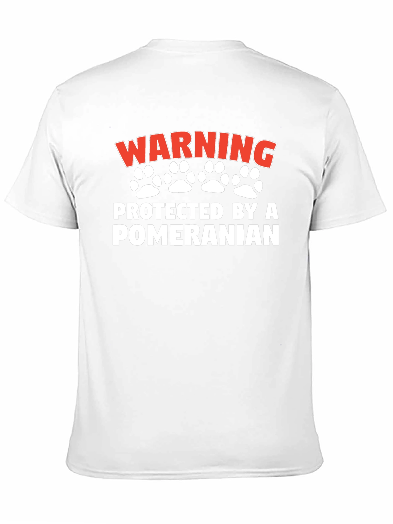 Warning Protected By Pomeranian Graphic Tee