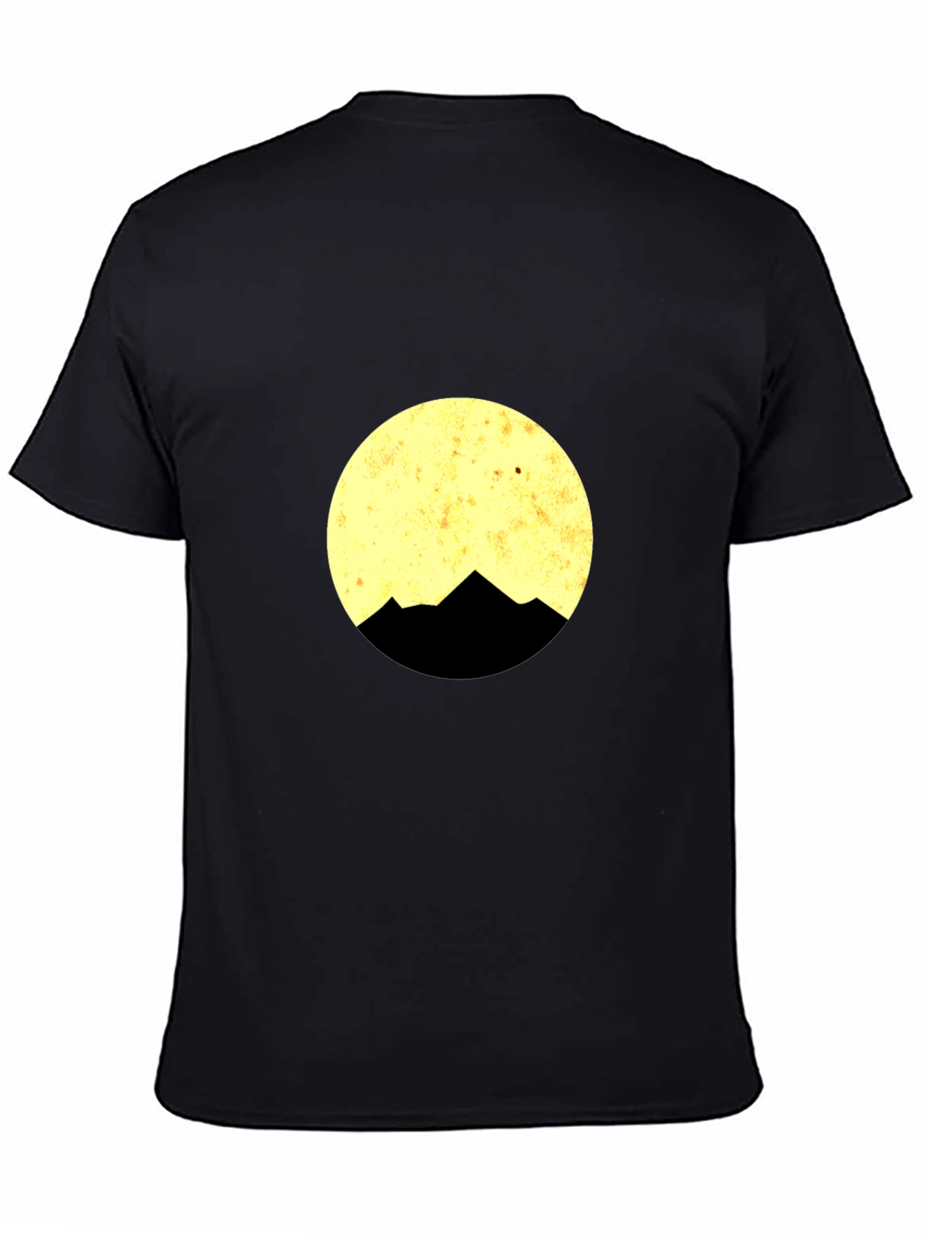 Mountain Moon Graphic Tee - Black Cotton