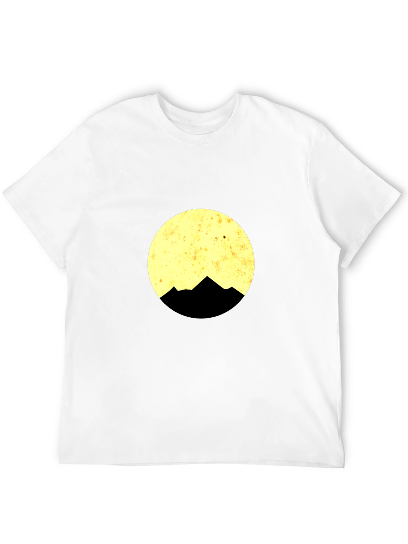 Mountain Moon Graphic Tee - Black Cotton