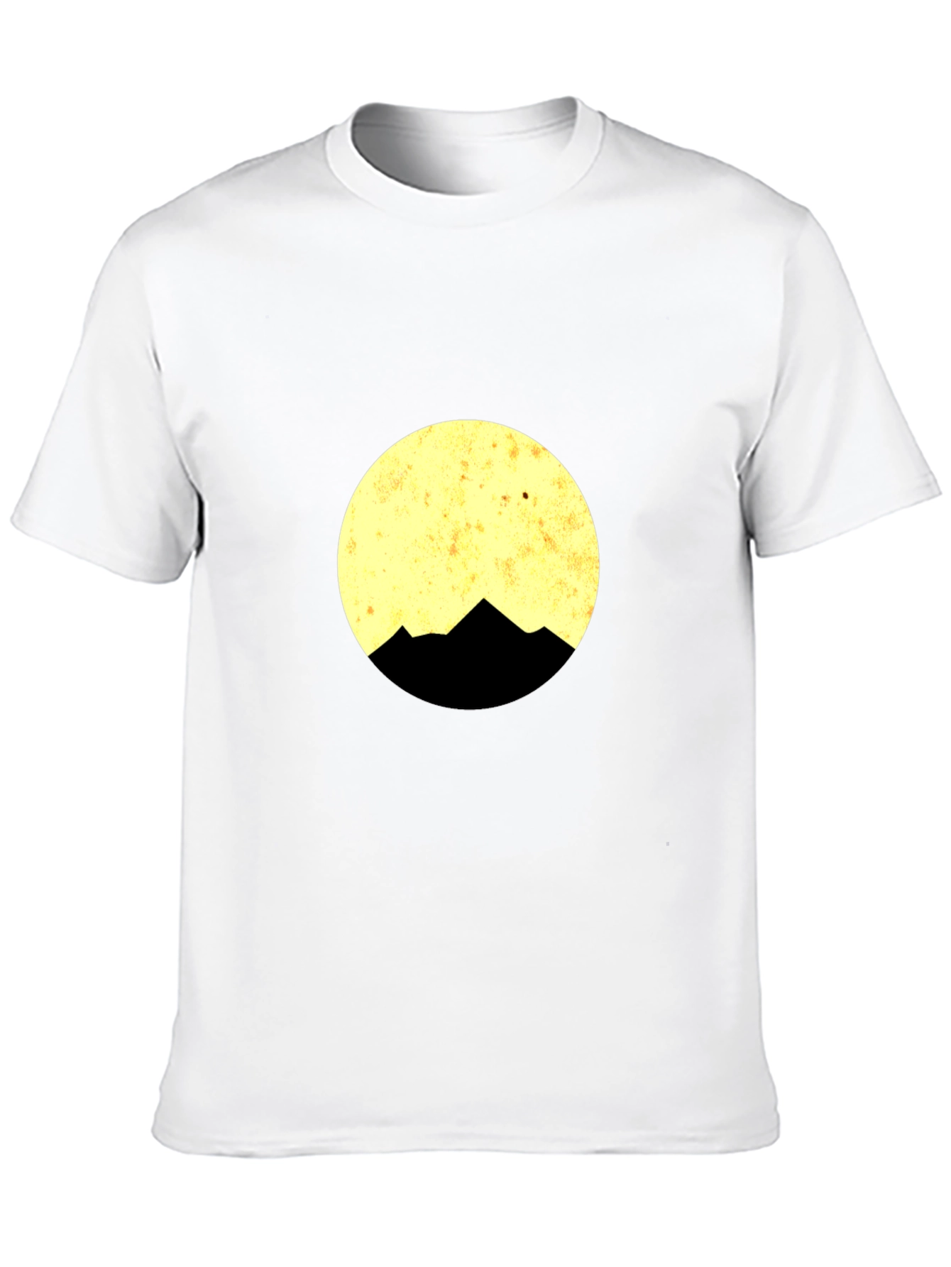 Mountain Moon Graphic Tee - Black Cotton