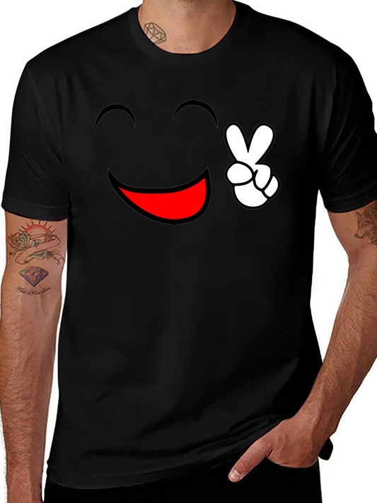Peace and Happiness Graphic Tee - Black