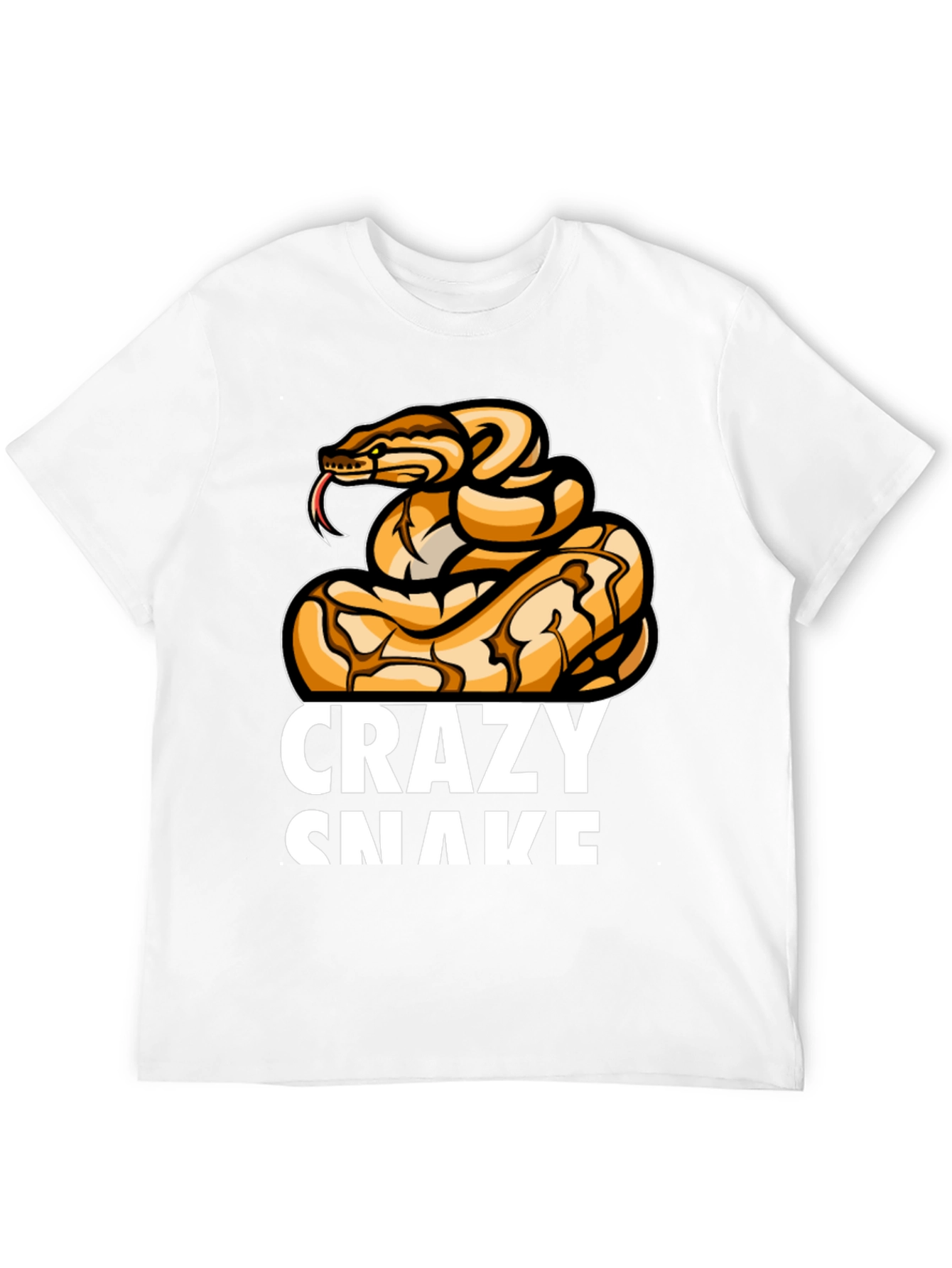 Crazy Snake Graphic T-Shirt - Black