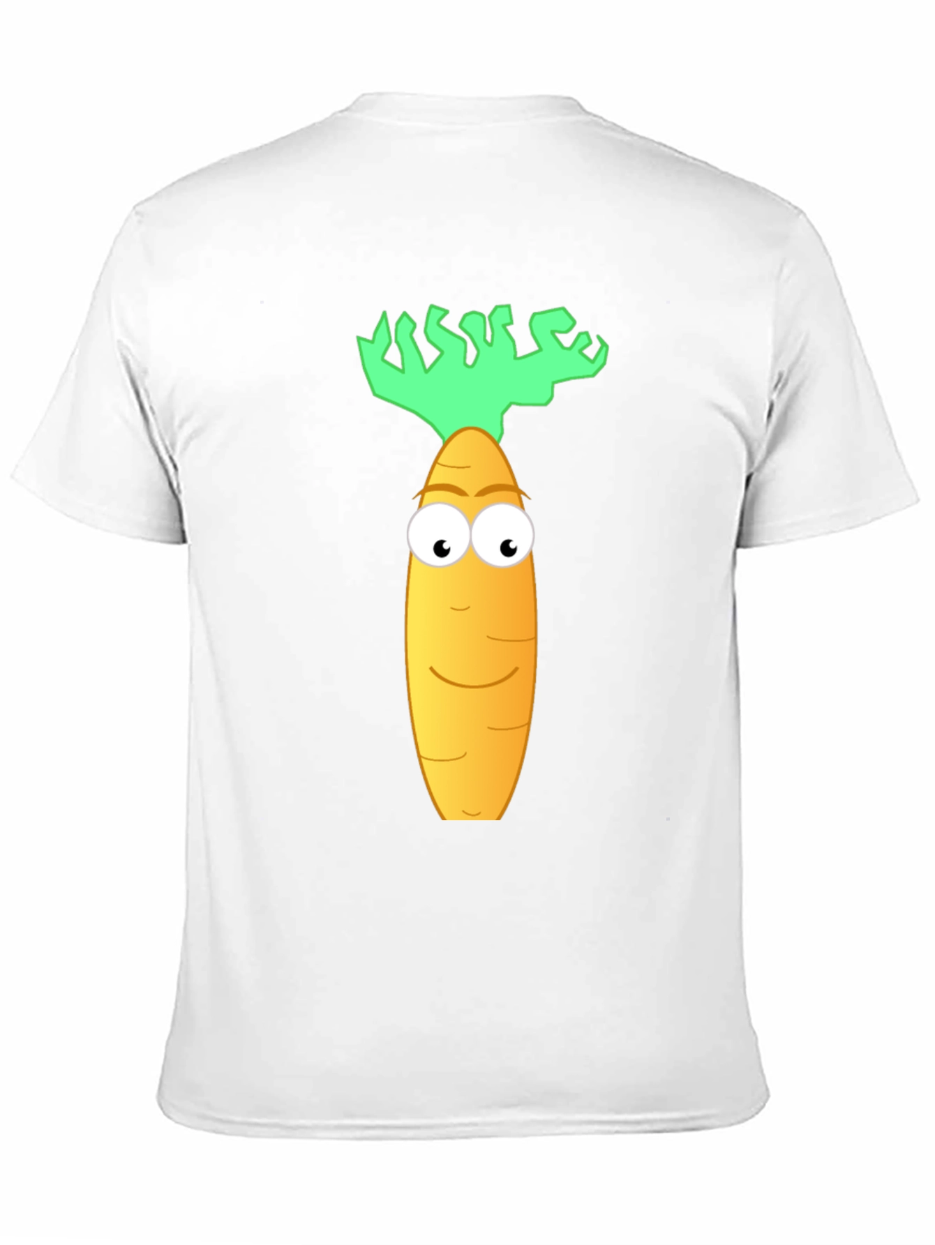 Funny Carrot Cartoon Graphic Tee - Black