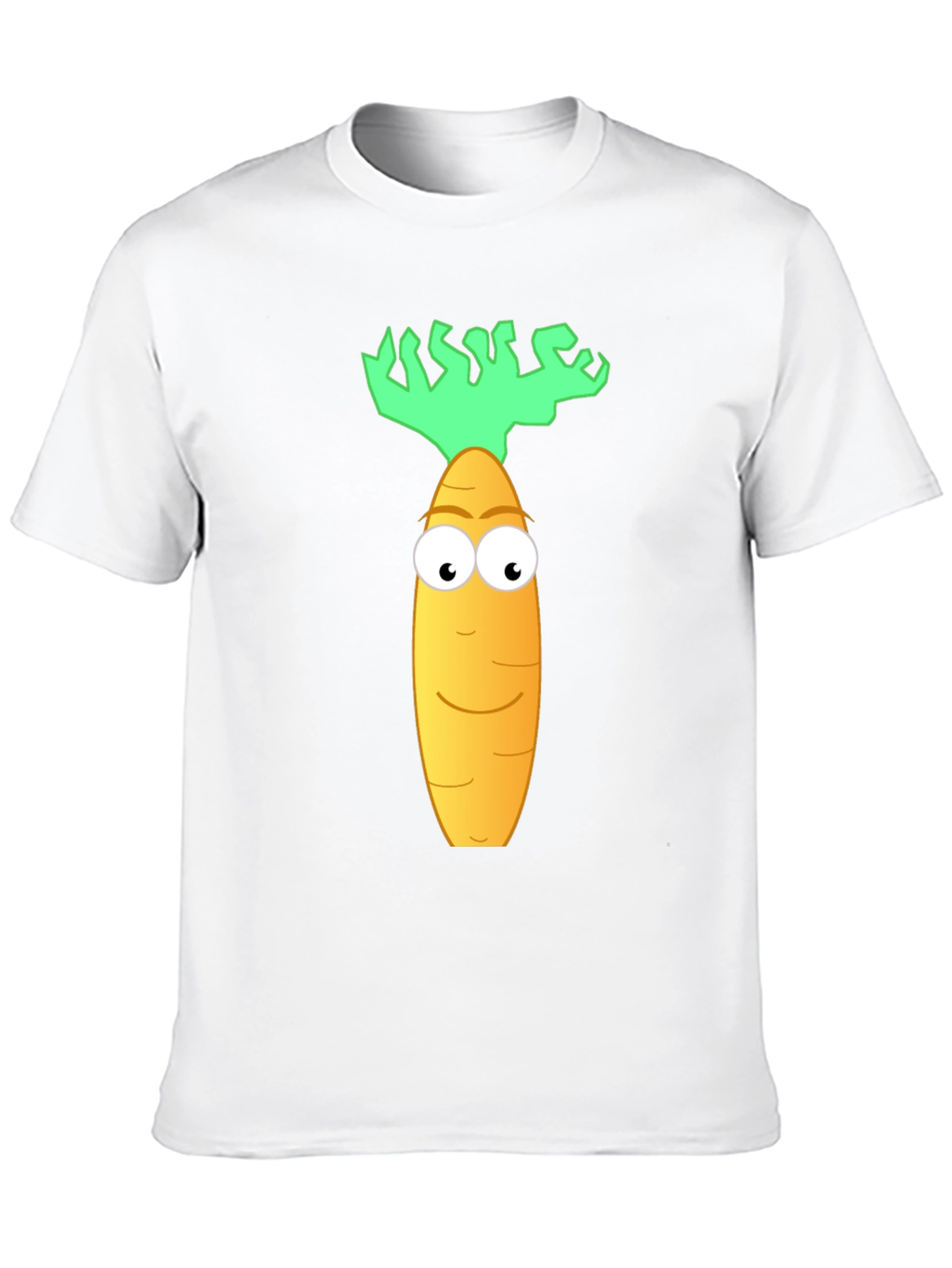 Funny Carrot Cartoon Graphic Tee - Black