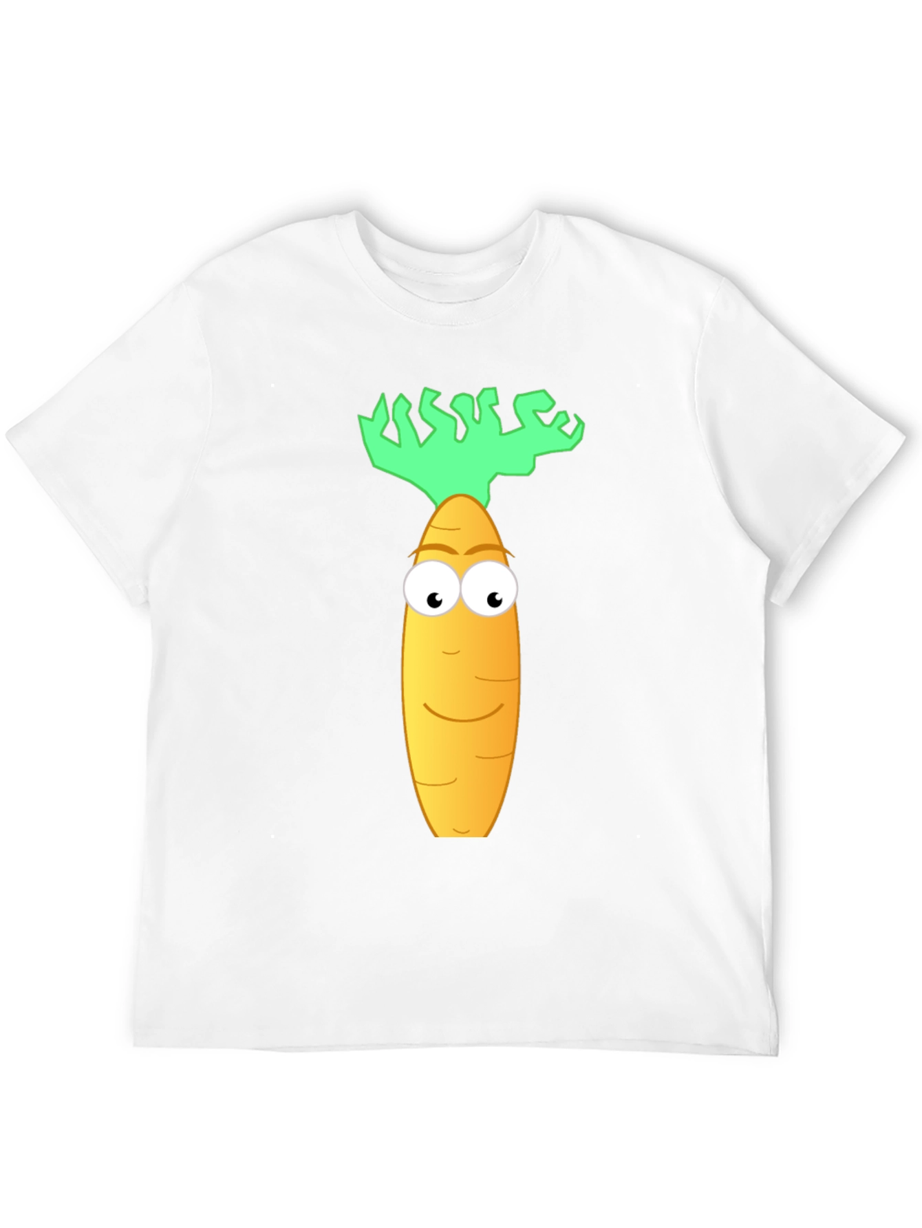 Funny Carrot Cartoon Graphic Tee - Black