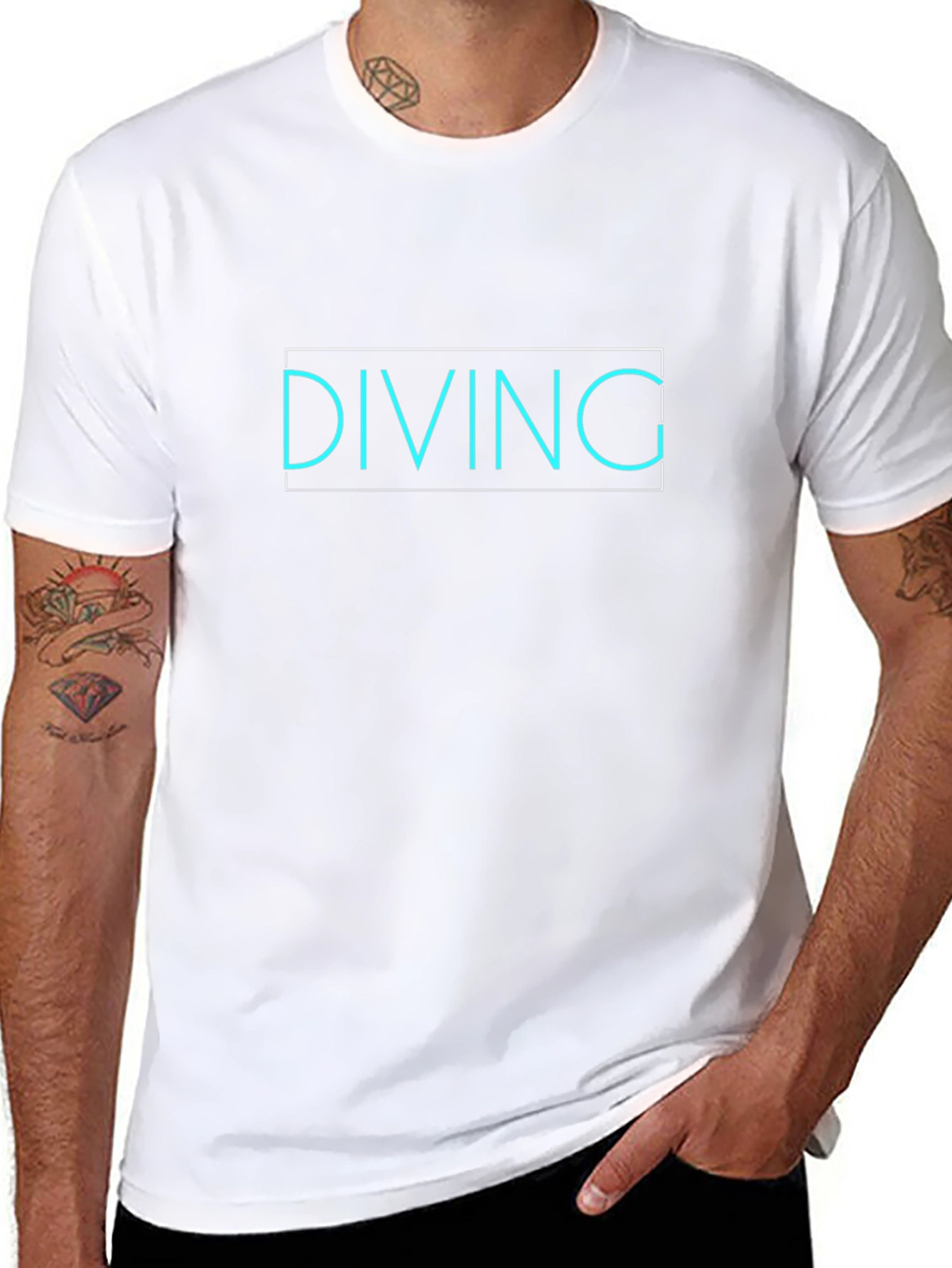 Diving Graphic T-Shirt - Premium Cotton