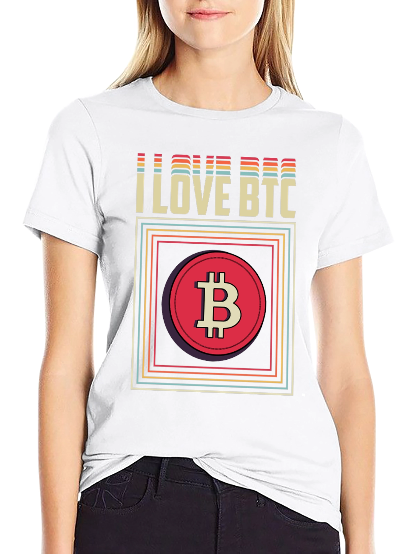 I Love BTC Bitcoin Graphic Tee