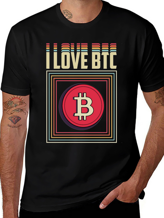 I Love BTC Bitcoin Graphic Tee