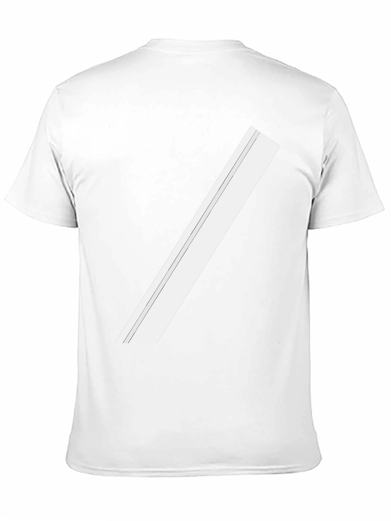 Modern Black Tee with Diagonal White Stripe
